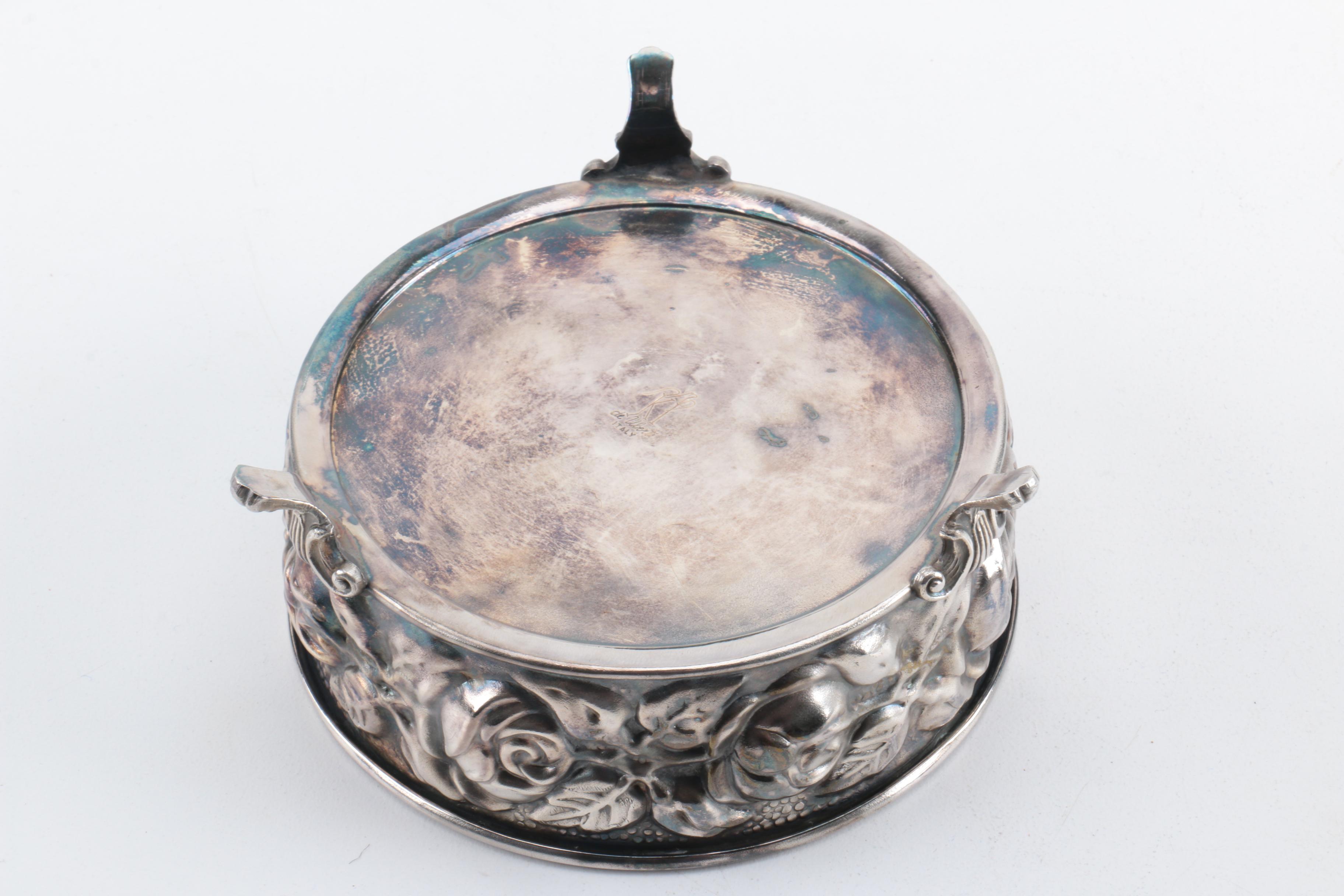 F.B. Rogers Silver Plate Shell Dish and Assorted Silver Plate Home Décor