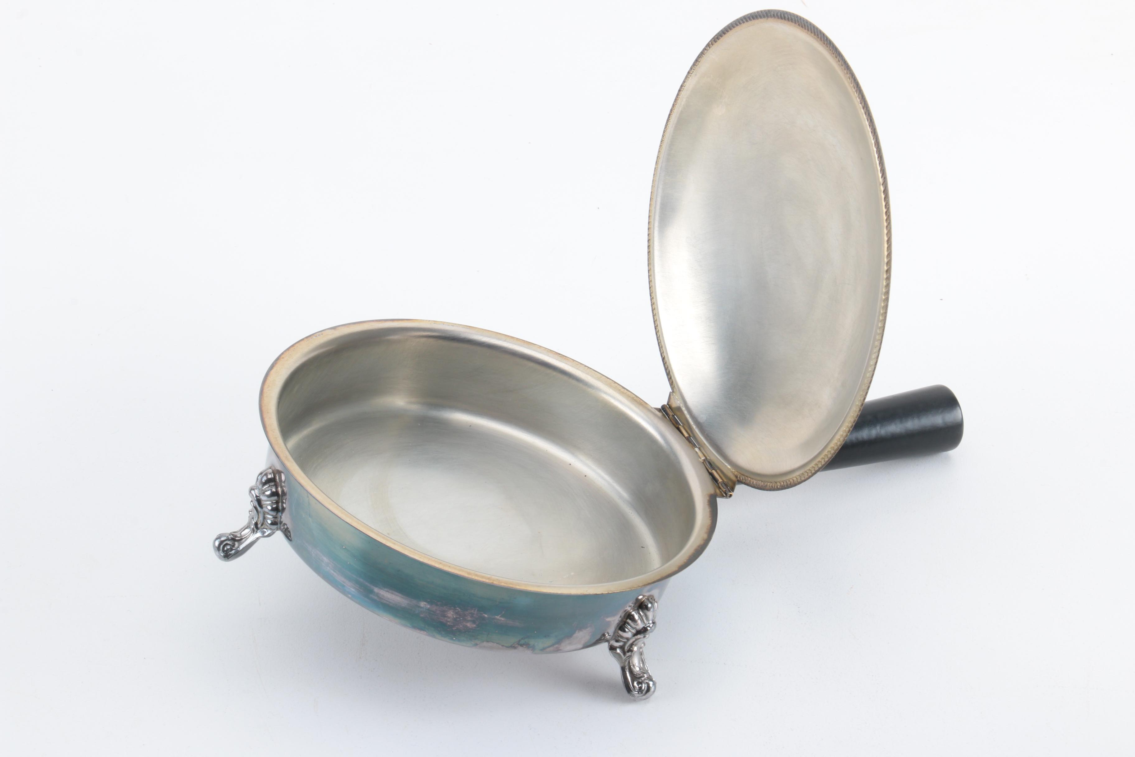 F.B. Rogers Silver Plate Shell Dish and Assorted Silver Plate Home Décor