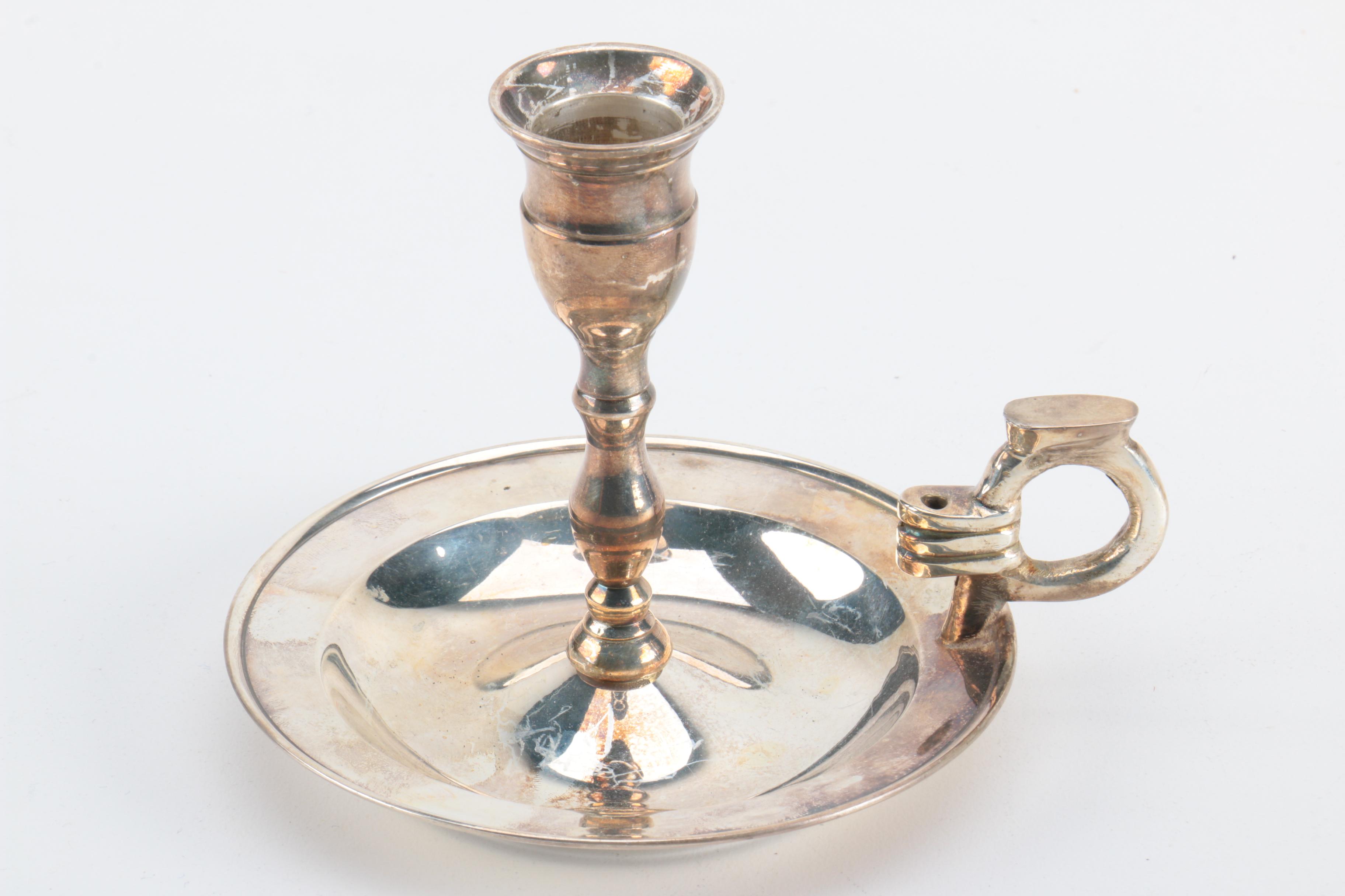 F.B. Rogers Silver Plate Shell Dish and Assorted Silver Plate Home Décor