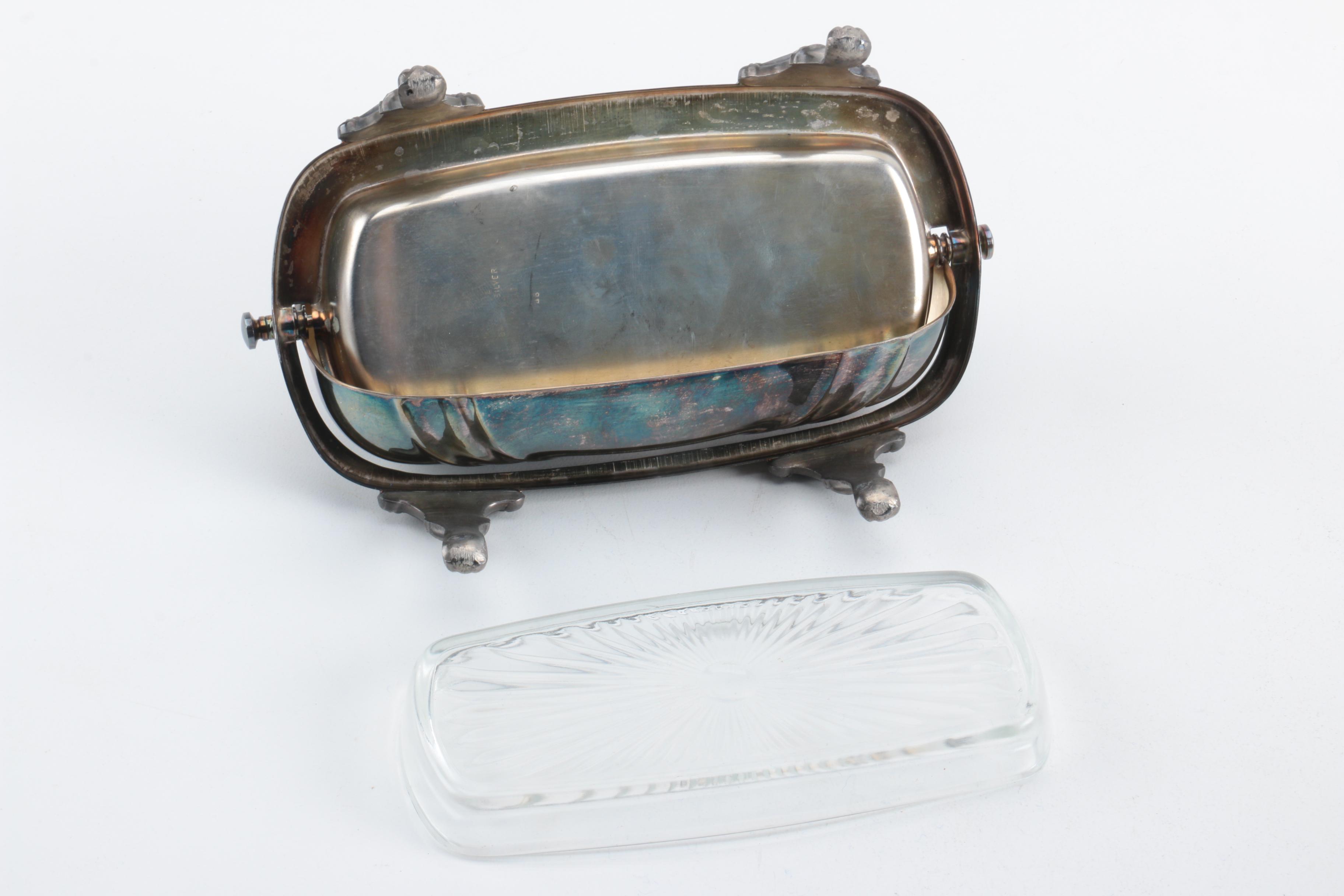 F.B. Rogers Silver Plate Shell Dish and Assorted Silver Plate Home Décor