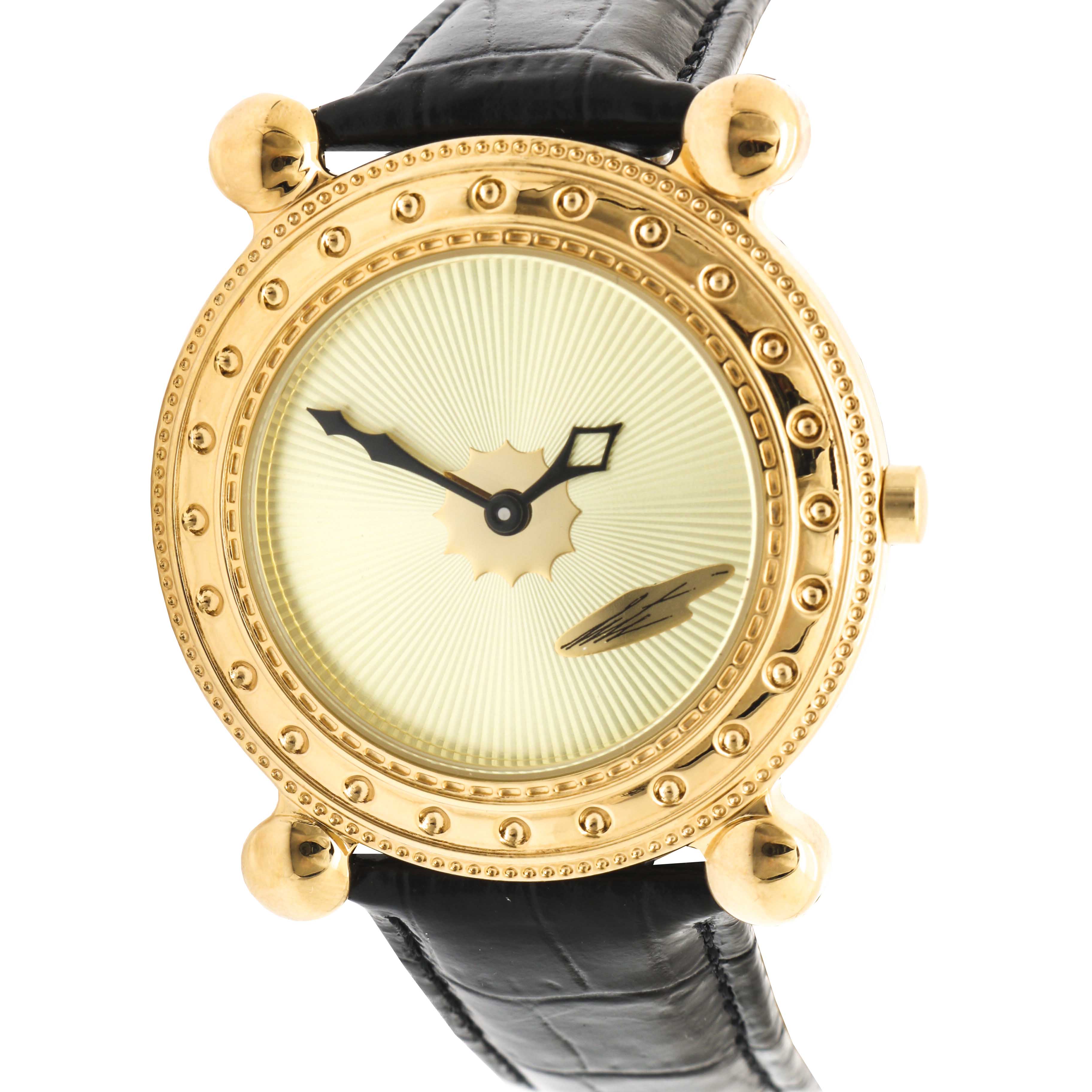 Erté Gold Tone Stainless Steel Watch