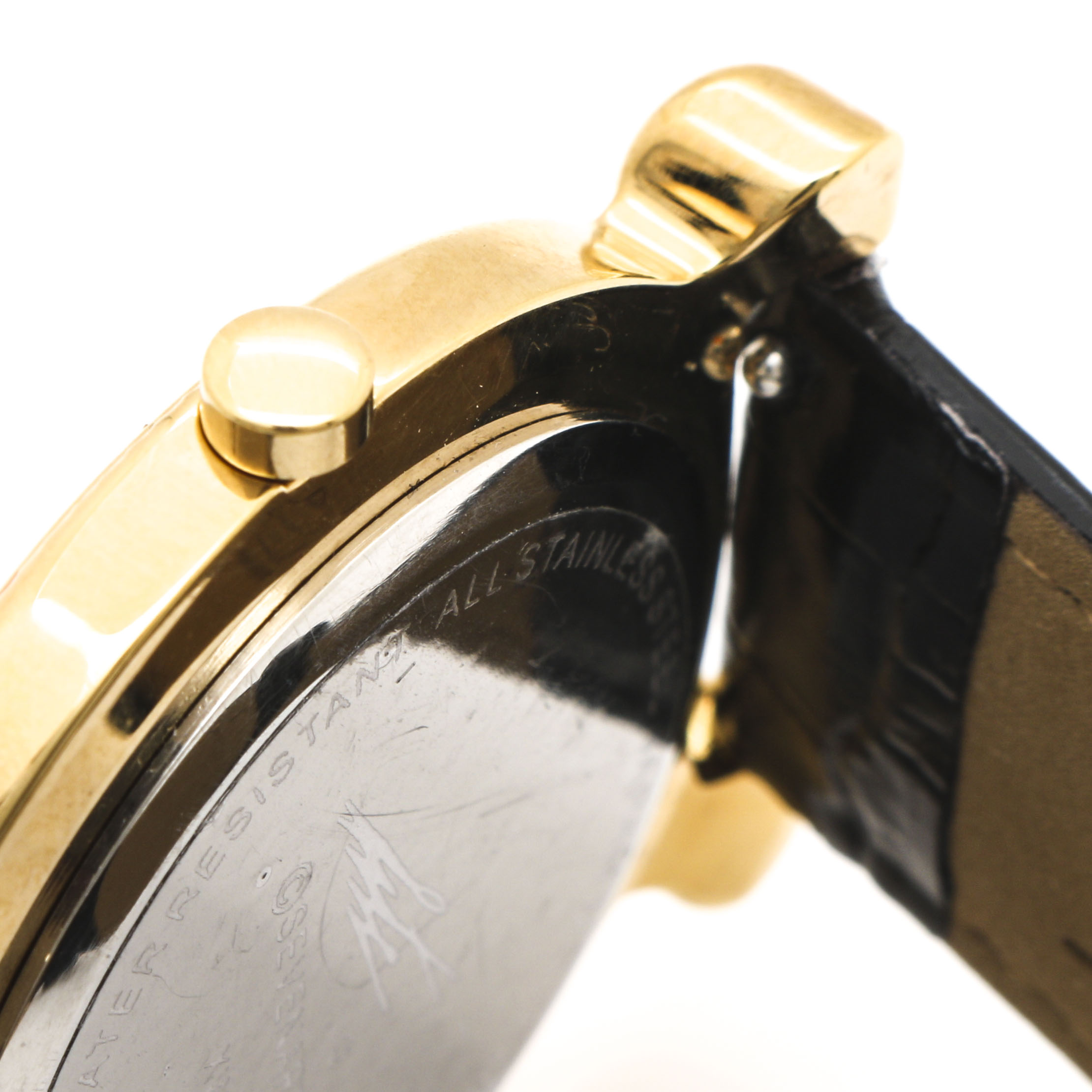 Erté Gold Tone Stainless Steel Watch