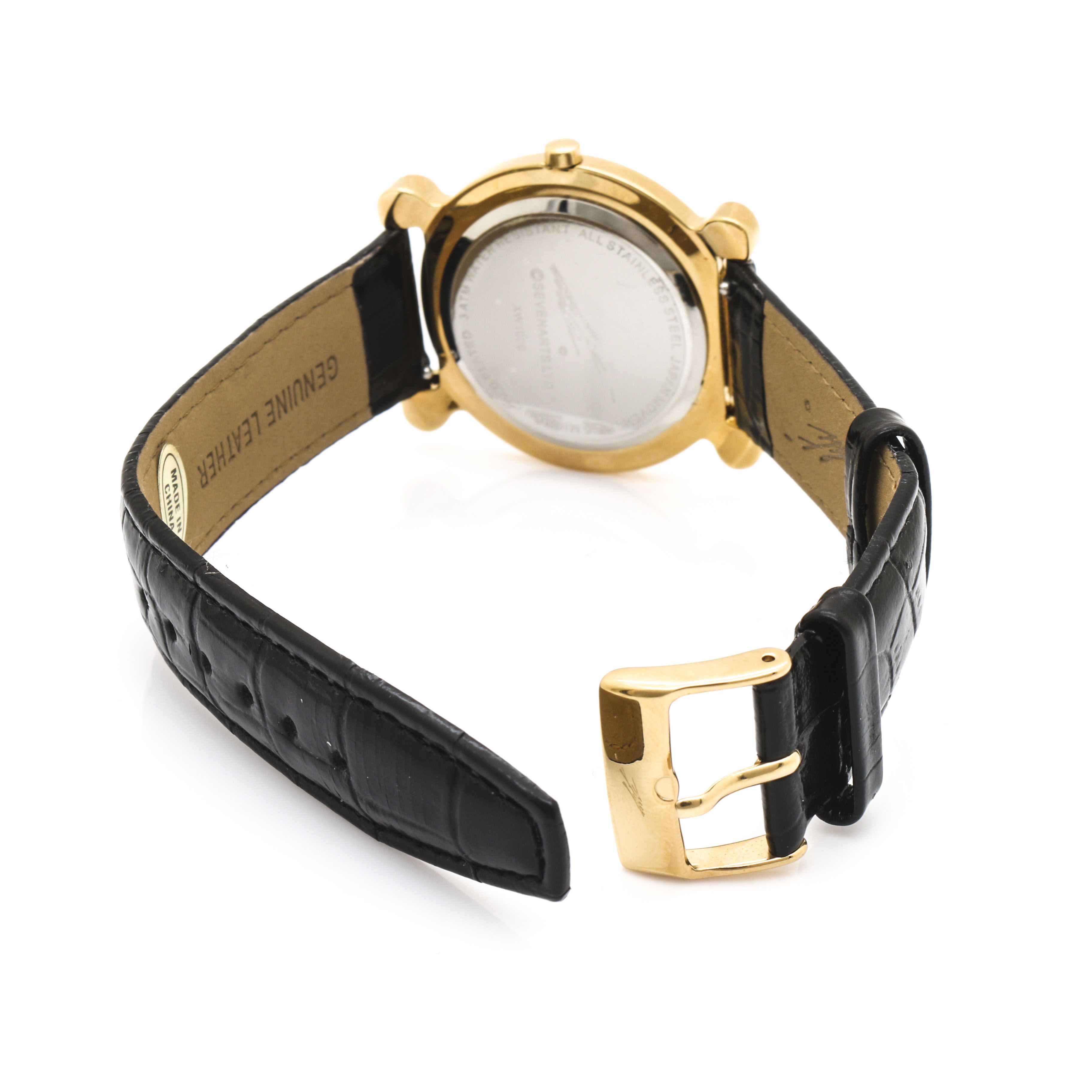 Erté Gold Tone Stainless Steel Watch