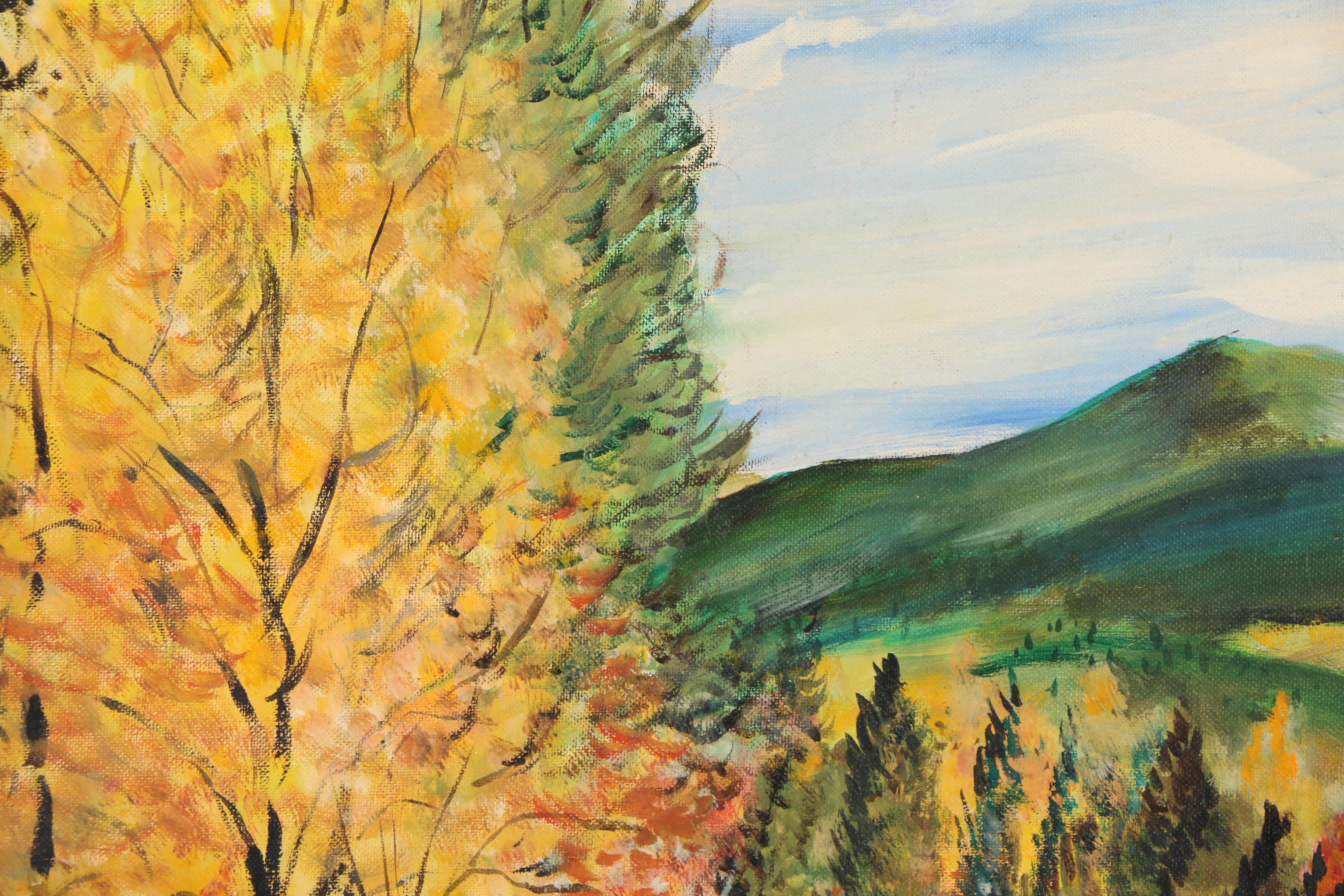 William E. Warren Acrylic Painting on Canvas Board "Campsite Baxter S. P. Maine"