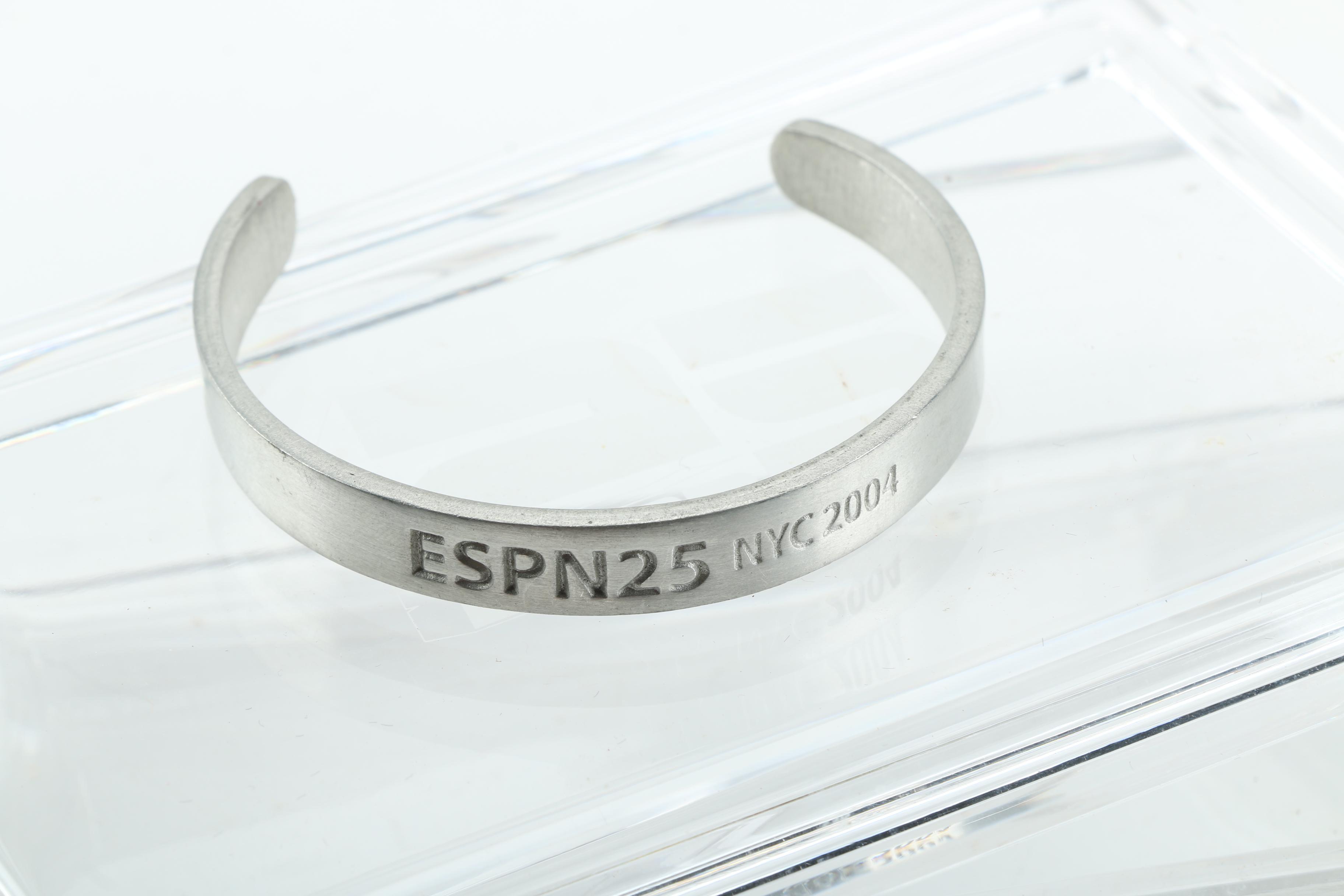 ESPN Glass Box by Tiffany with Metal ESPN Bracelet