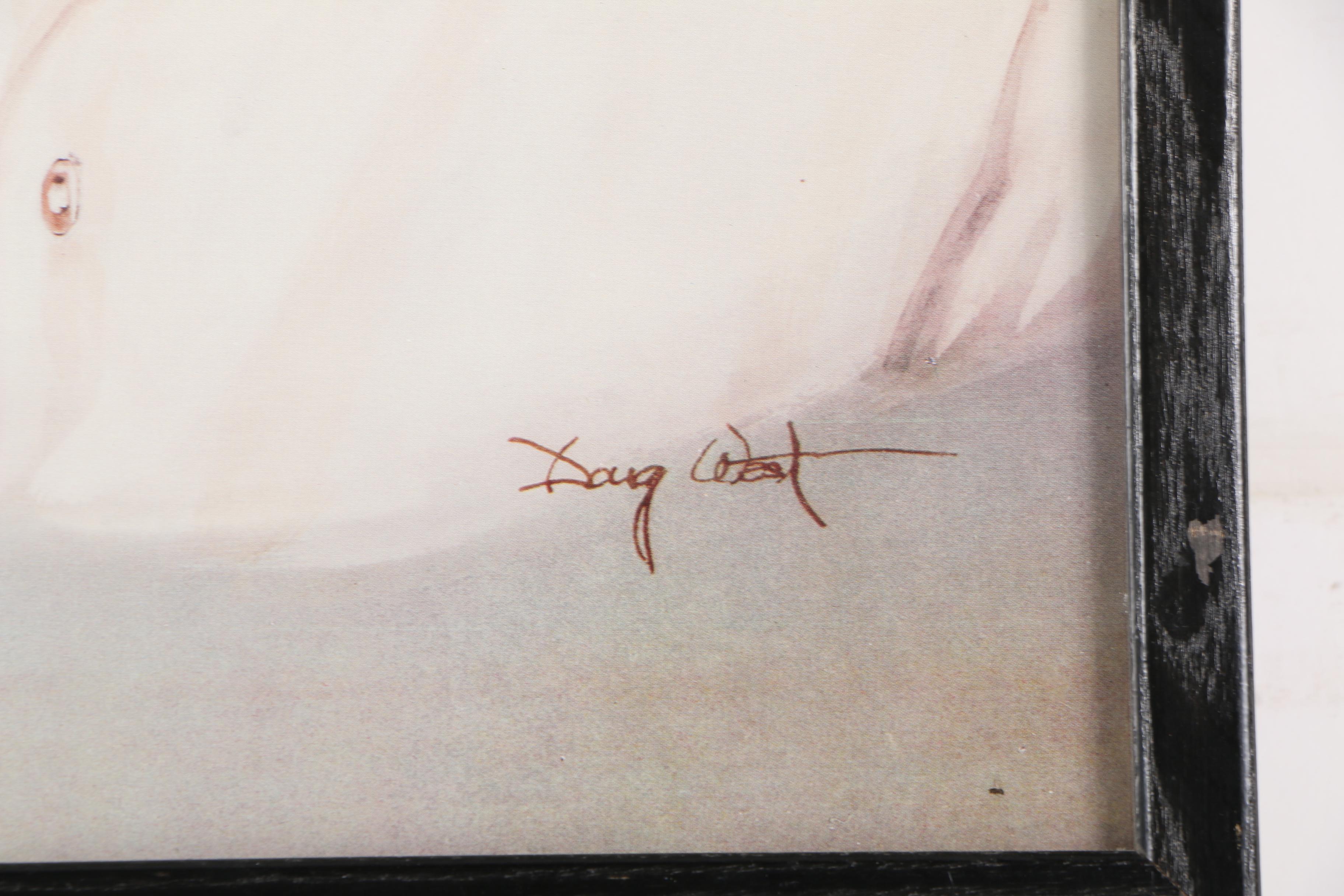 Bob Feller Autographed Offset Lithograph Print on Paper