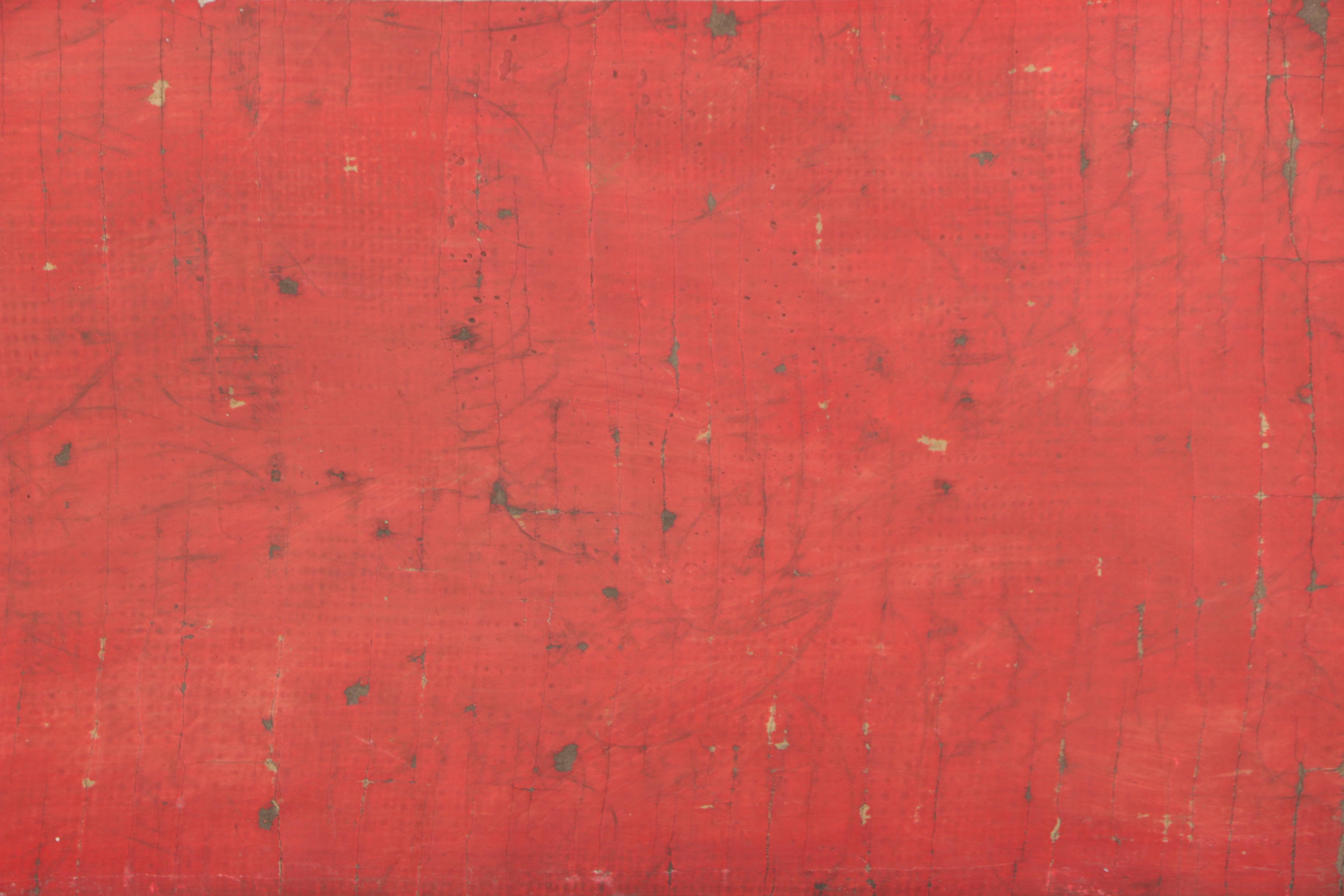 Attributed to Jacques Lamy Fresco Painting on Burlap of Texas Flag