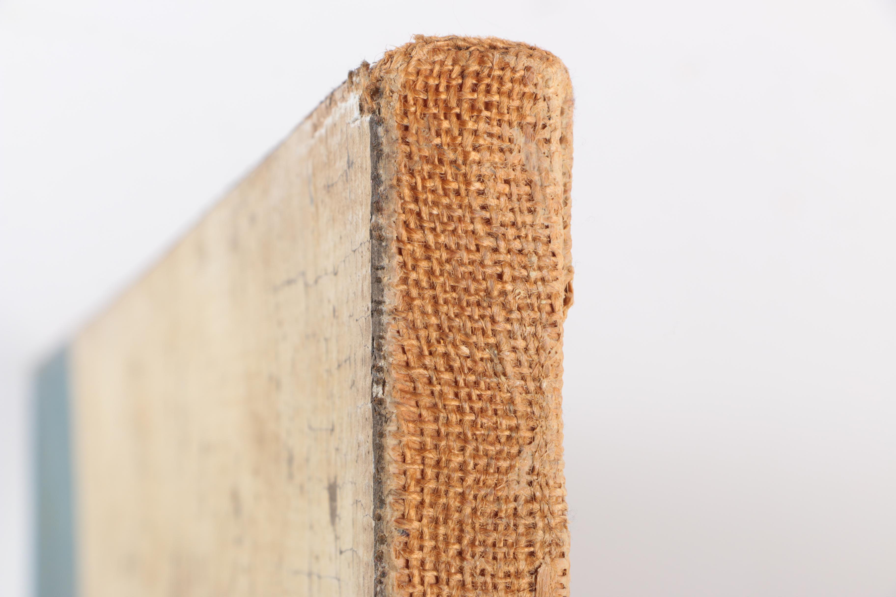 Attributed to Jacques Lamy Fresco Painting on Burlap of Texas Flag