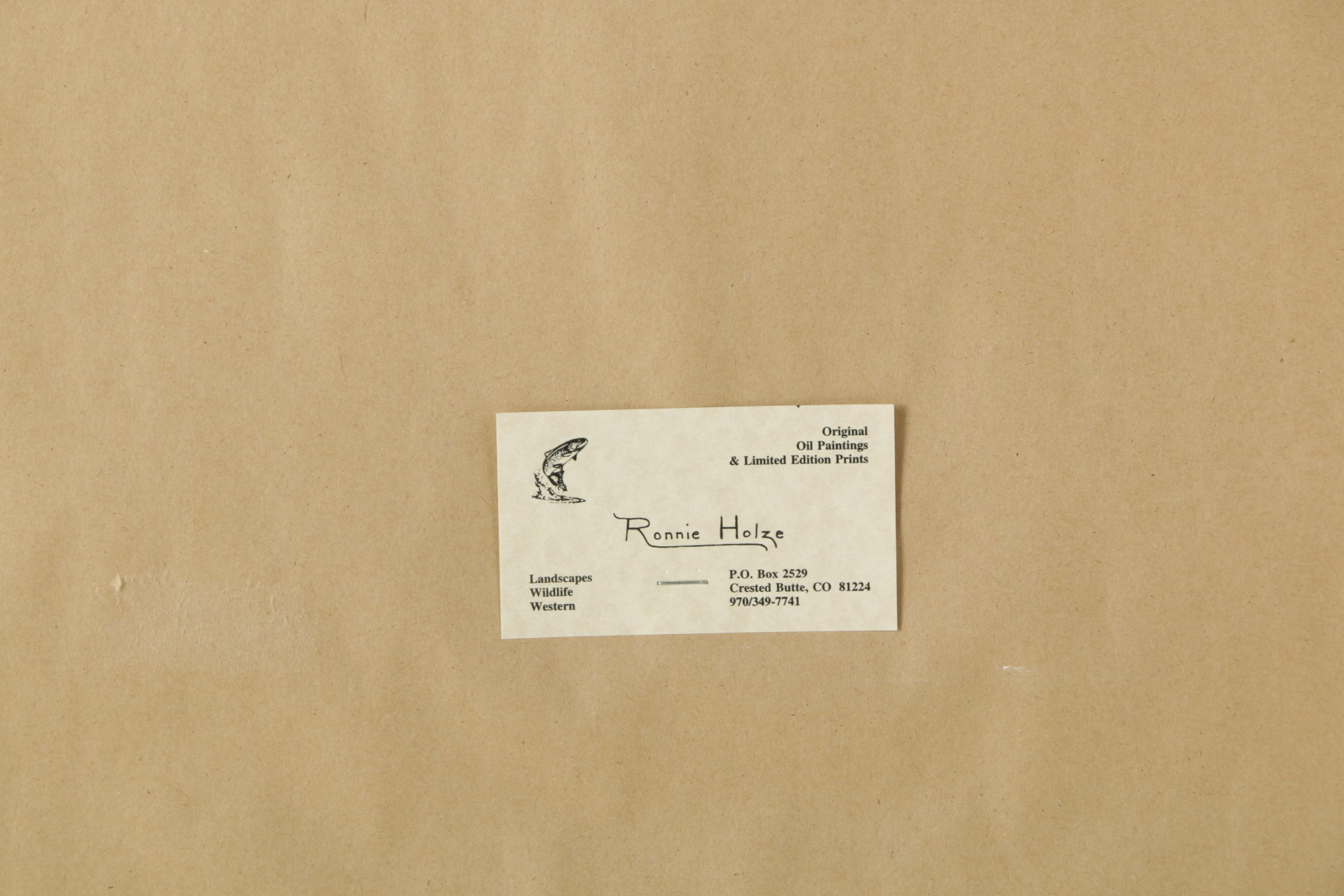 Ronnie Holze Oil on Canvas "Rainbow Trout"