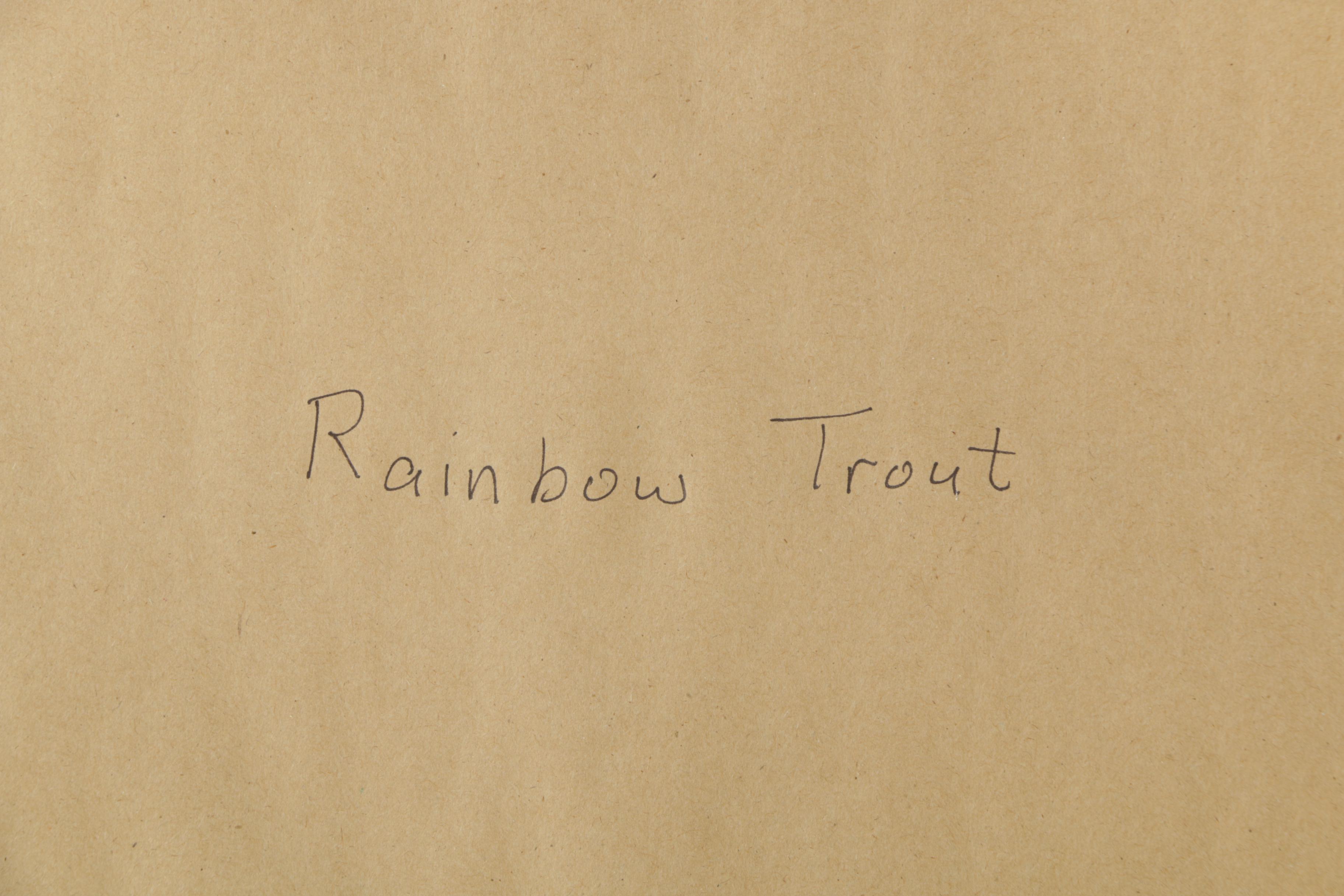 Ronnie Holze Oil on Canvas "Rainbow Trout"