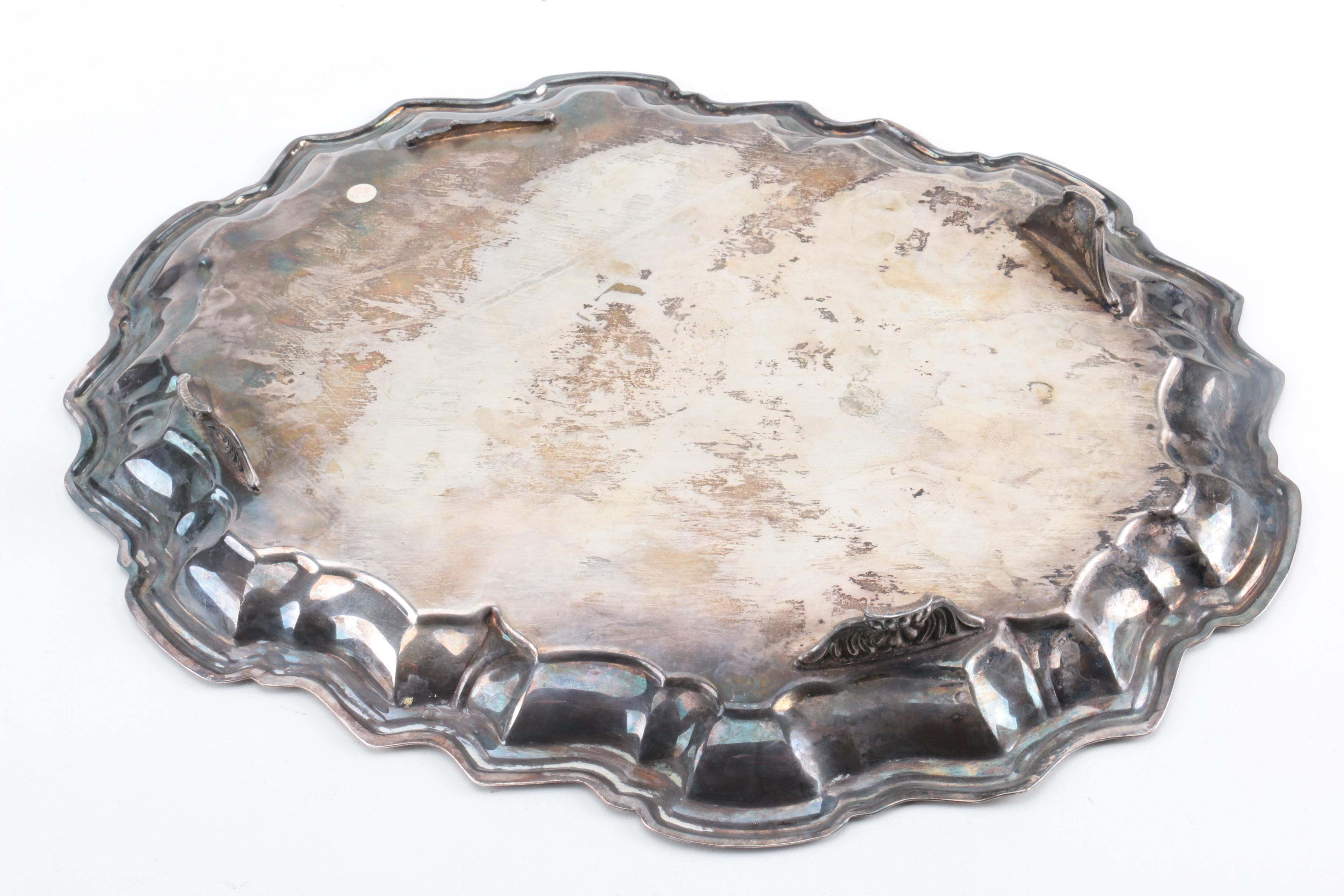 1847 Rogers Bros. "Neptune" Vegetable Bowl and Other Silver Plate Dishes