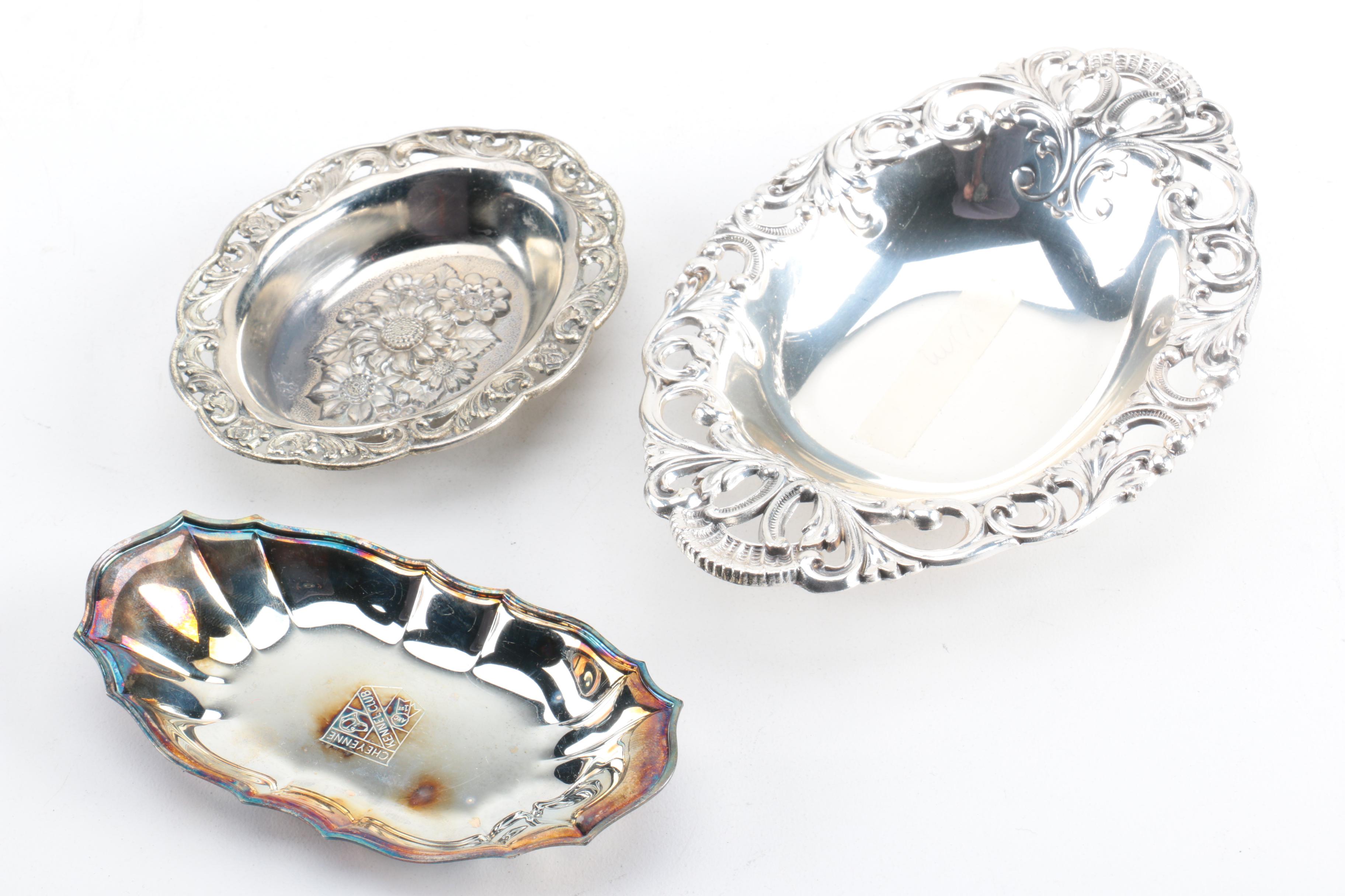 1847 Rogers Bros. "Neptune" Vegetable Bowl and Other Silver Plate Dishes