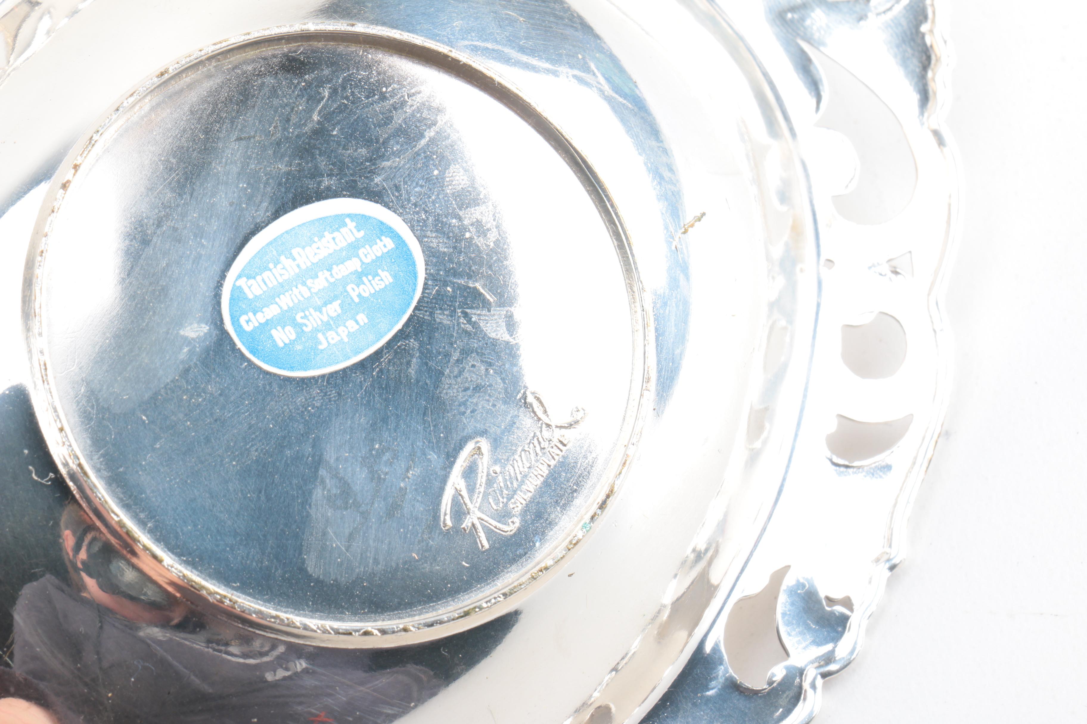 1847 Rogers Bros. "Neptune" Vegetable Bowl and Other Silver Plate Dishes