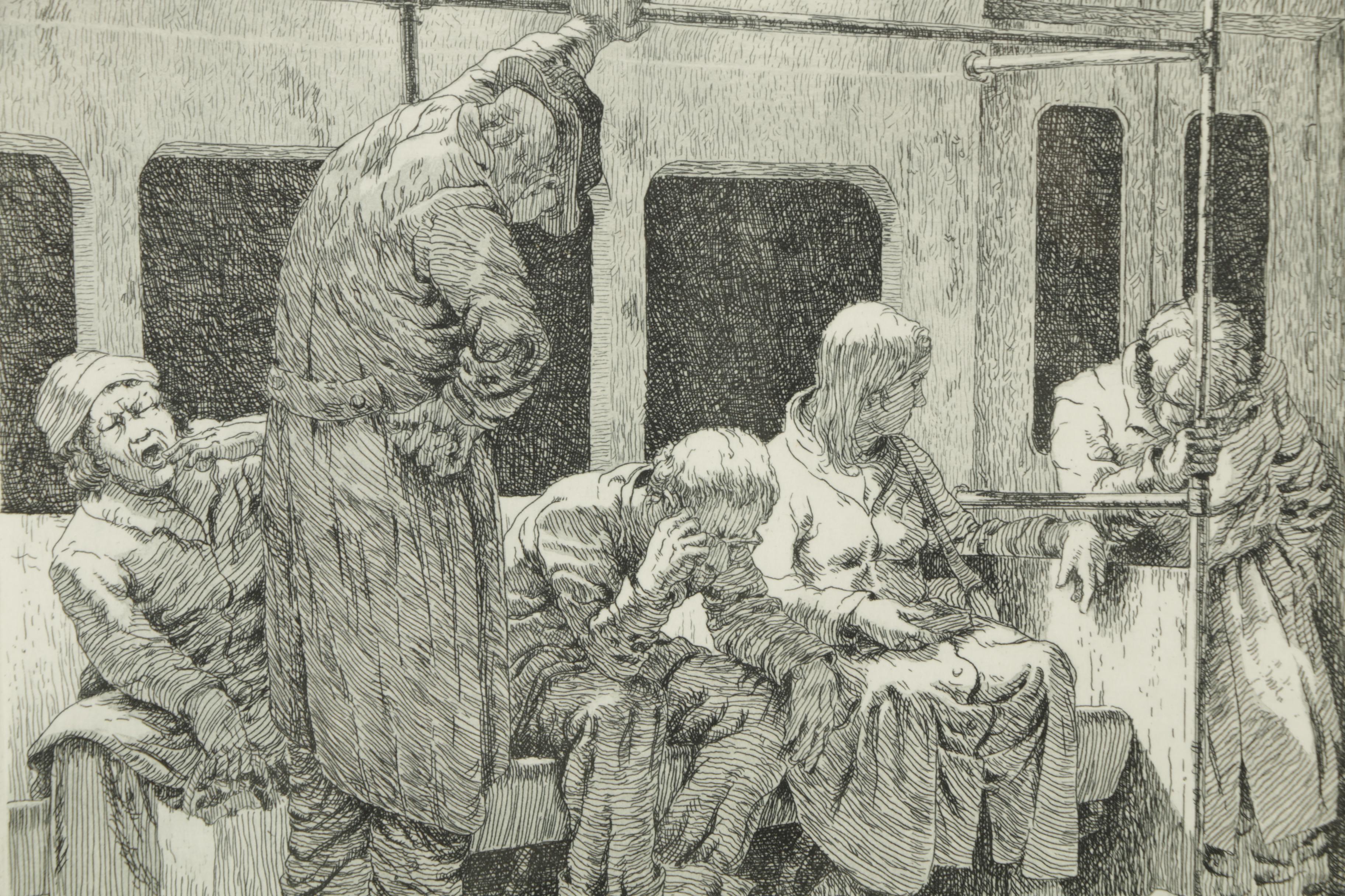 Alexander Farquharson Limited Edition Etching "Green Line Blues