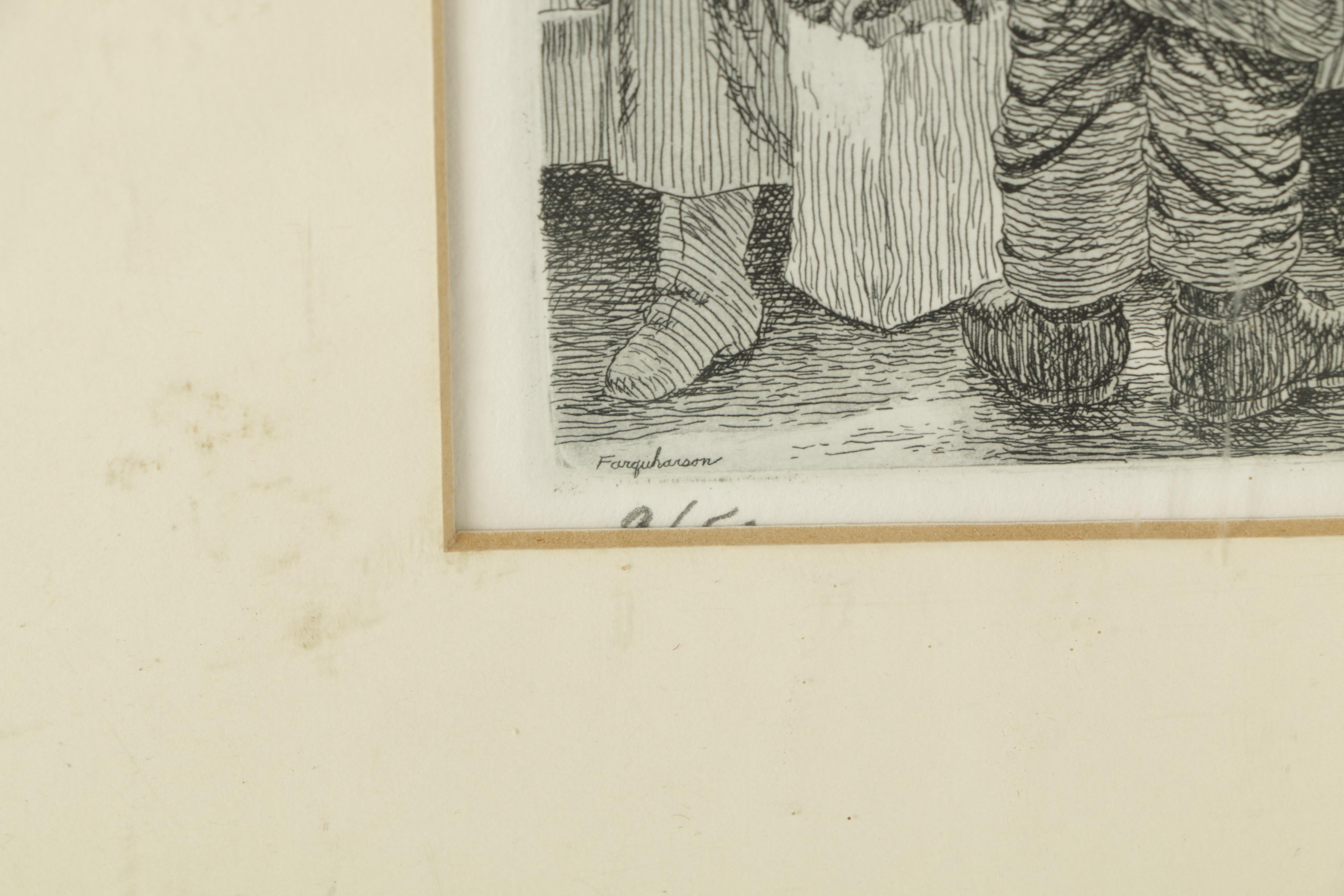 Alexander Farquharson Limited Edition Etching "Green Line Blues