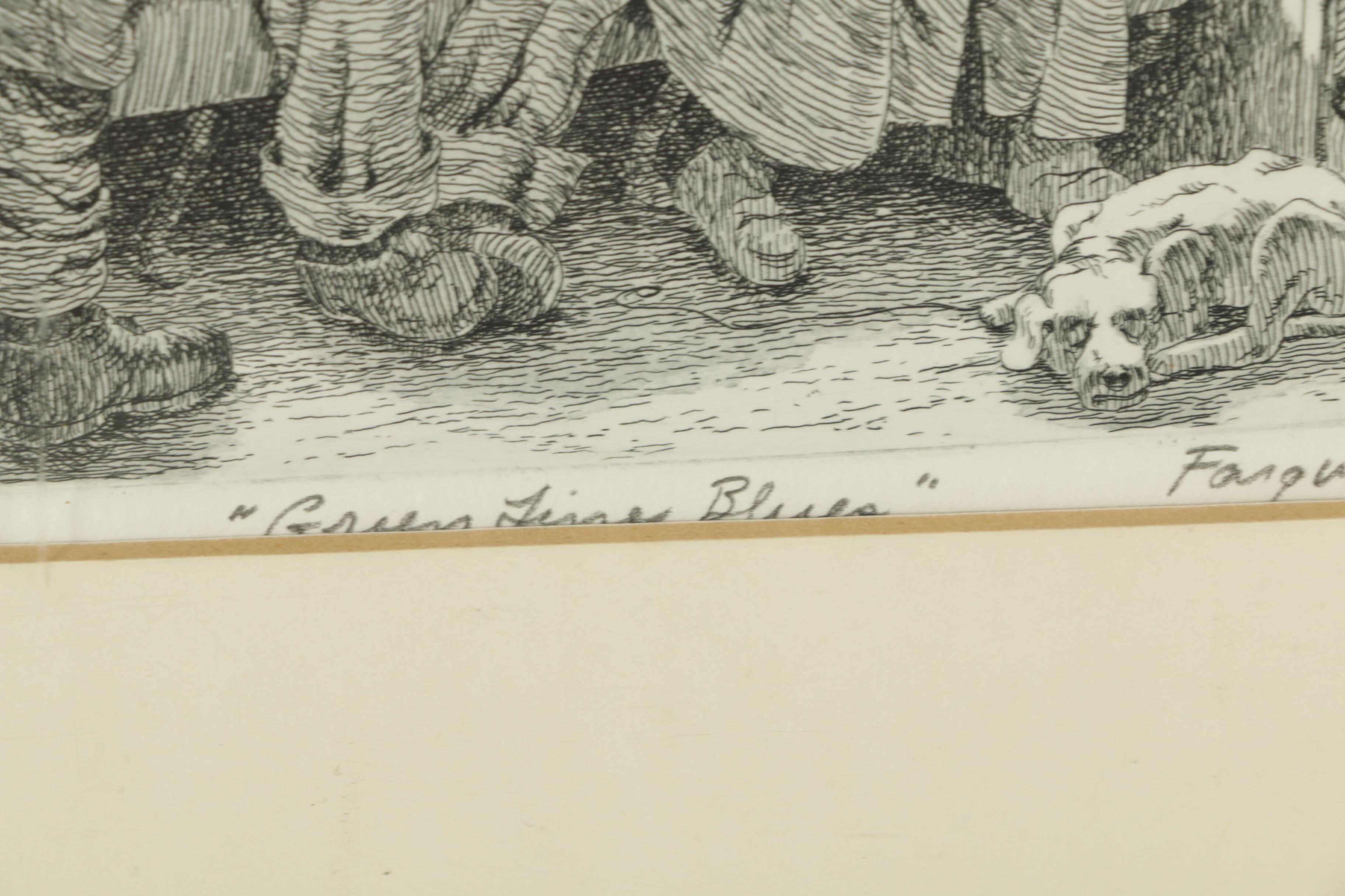 Alexander Farquharson Limited Edition Etching "Green Line Blues