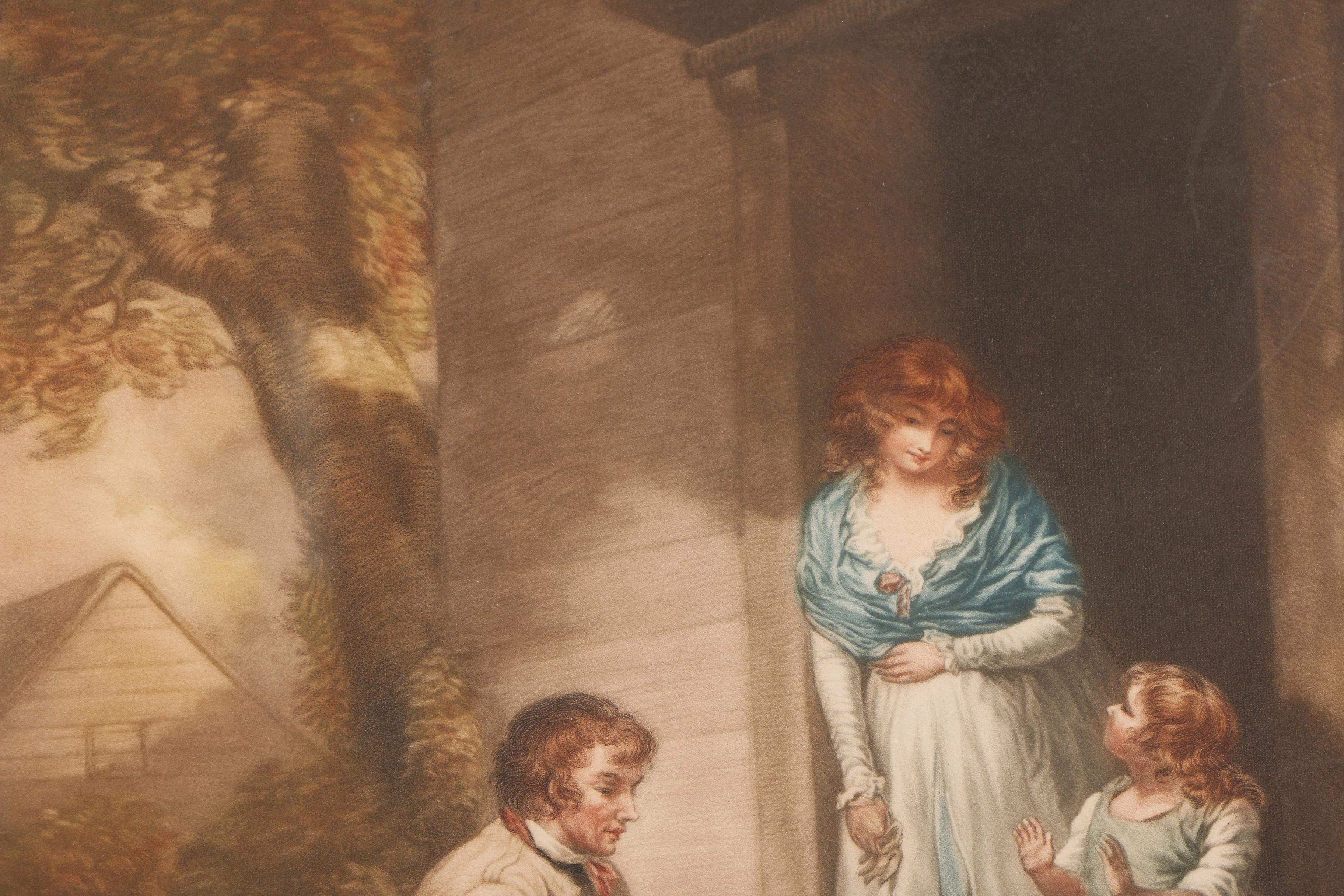 Color Lithograph on Paper After George Morland's "Selling Guinea Pigs"