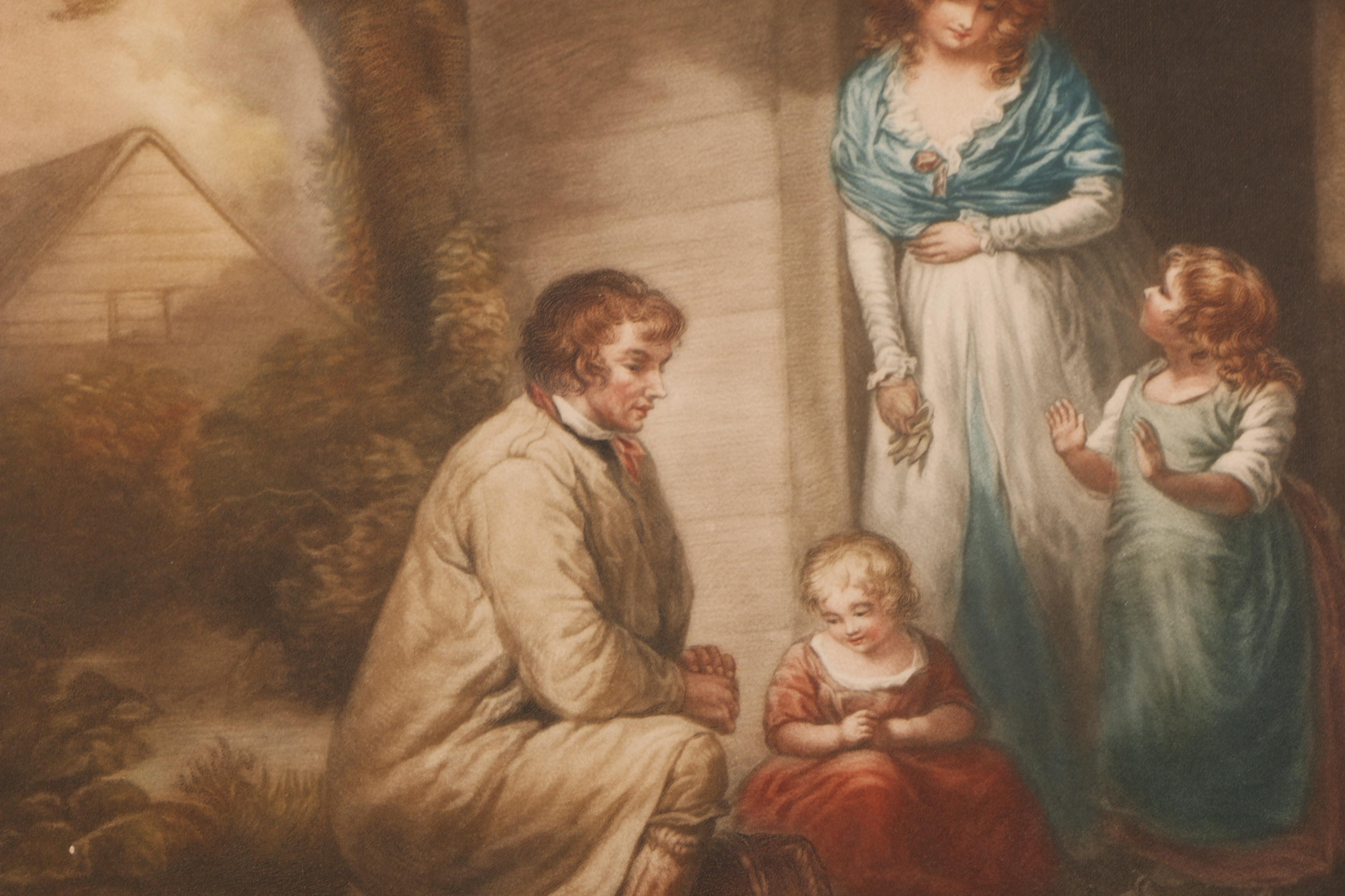 Color Lithograph on Paper After George Morland's "Selling Guinea Pigs"