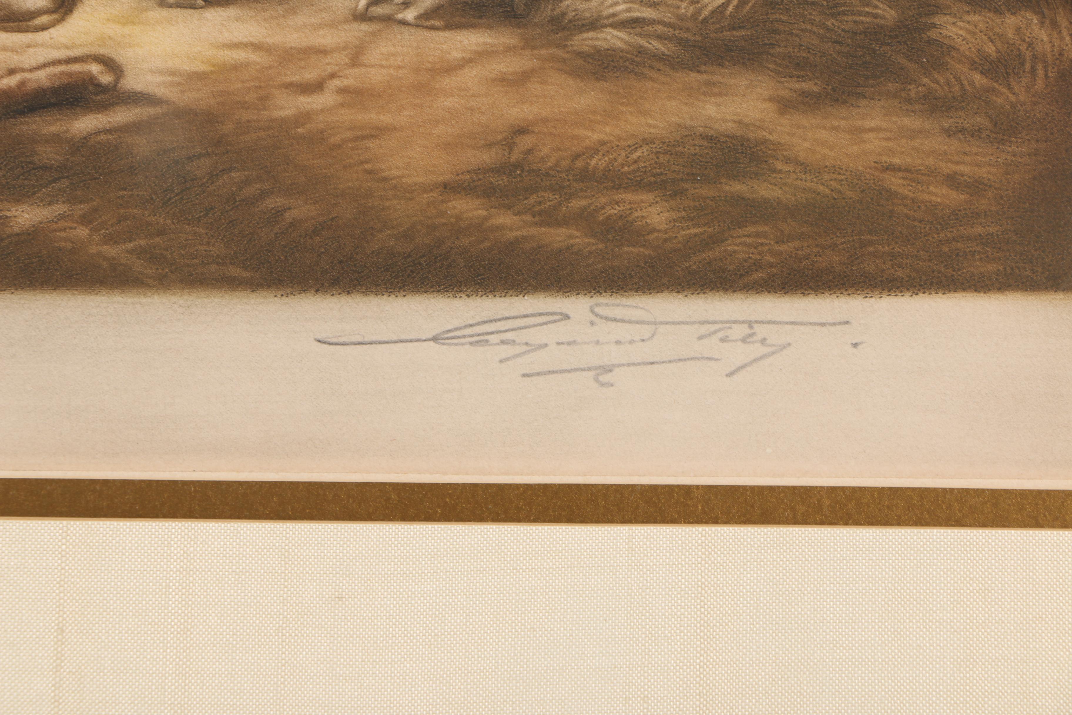 Color Lithograph on Paper After George Morland's "Selling Guinea Pigs"