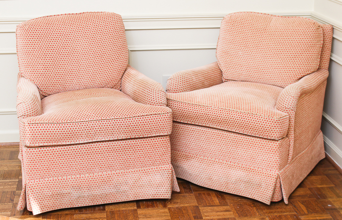Upholstered Club Chairs by The Charles Stewart Company