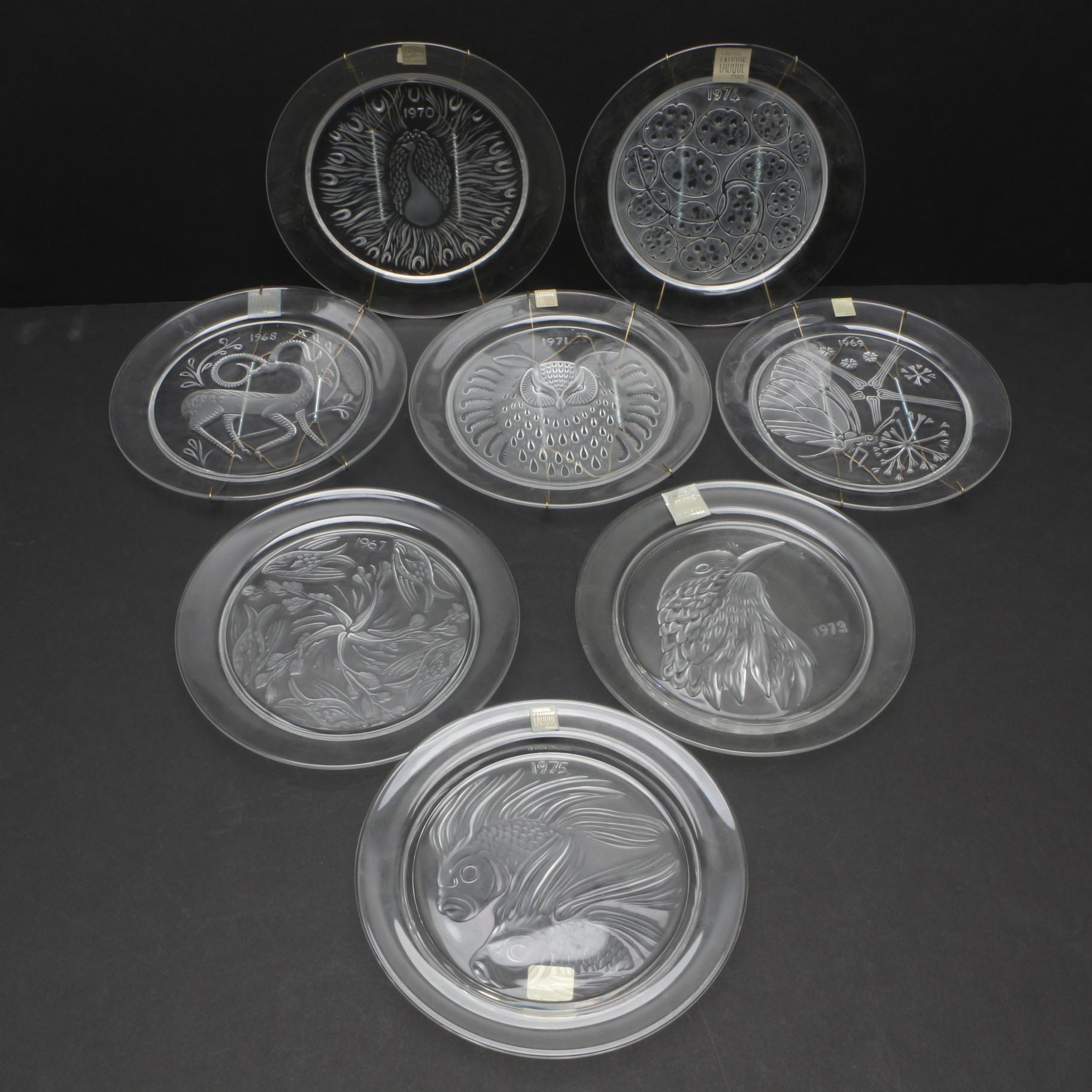 Lalique Crystal Annual Plates Collection