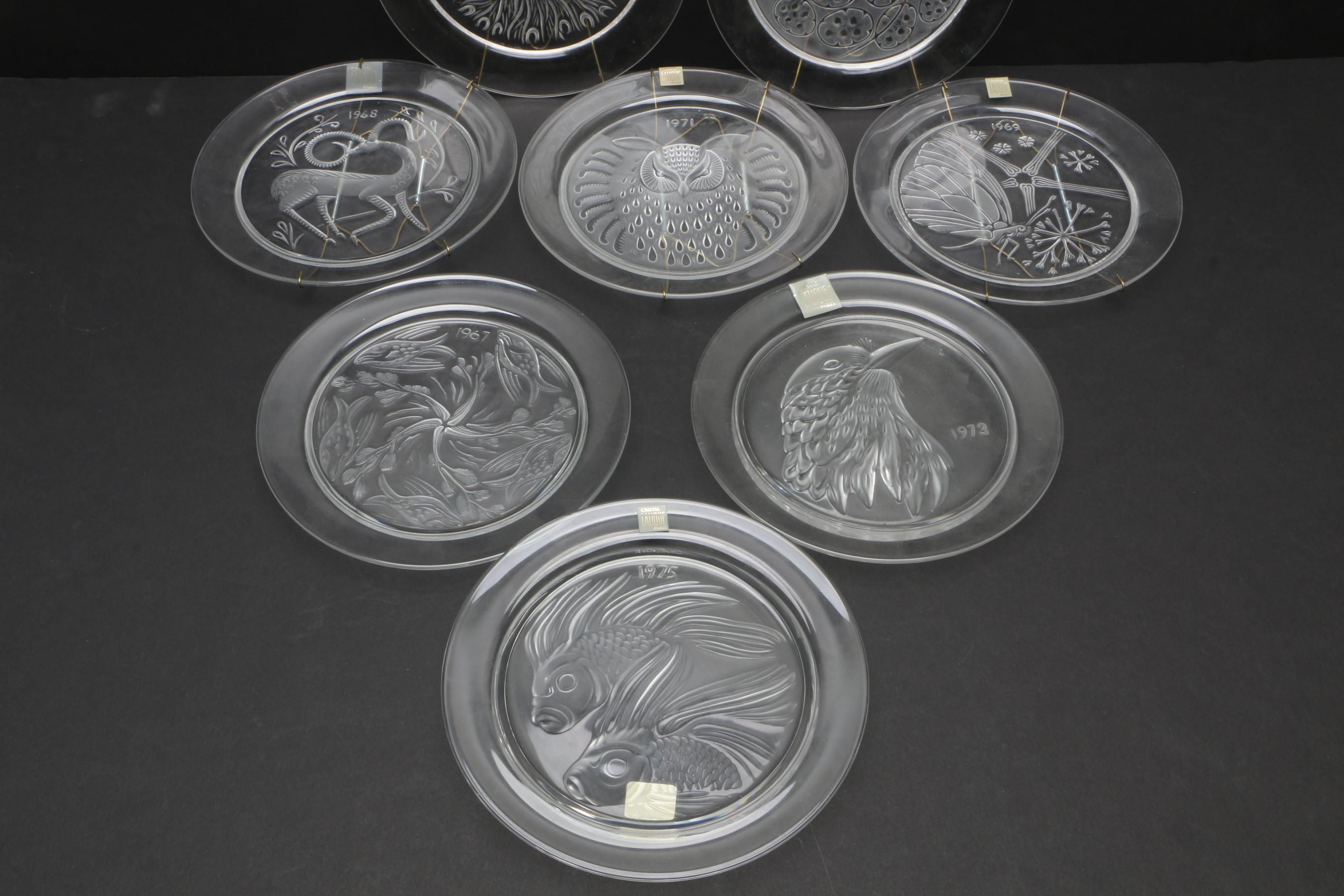 Lalique Crystal Annual Plates Collection