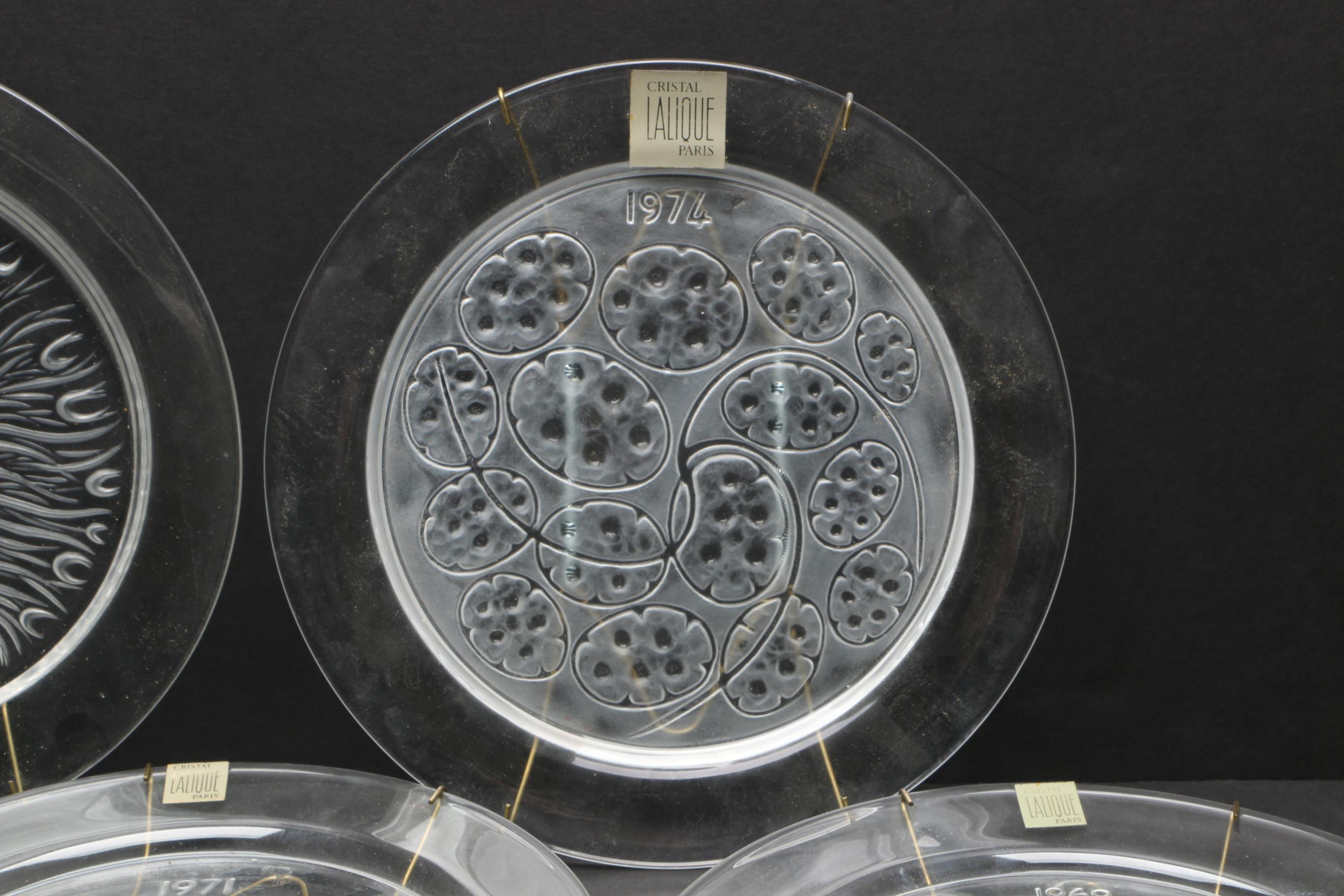 Lalique Crystal Annual Plates Collection