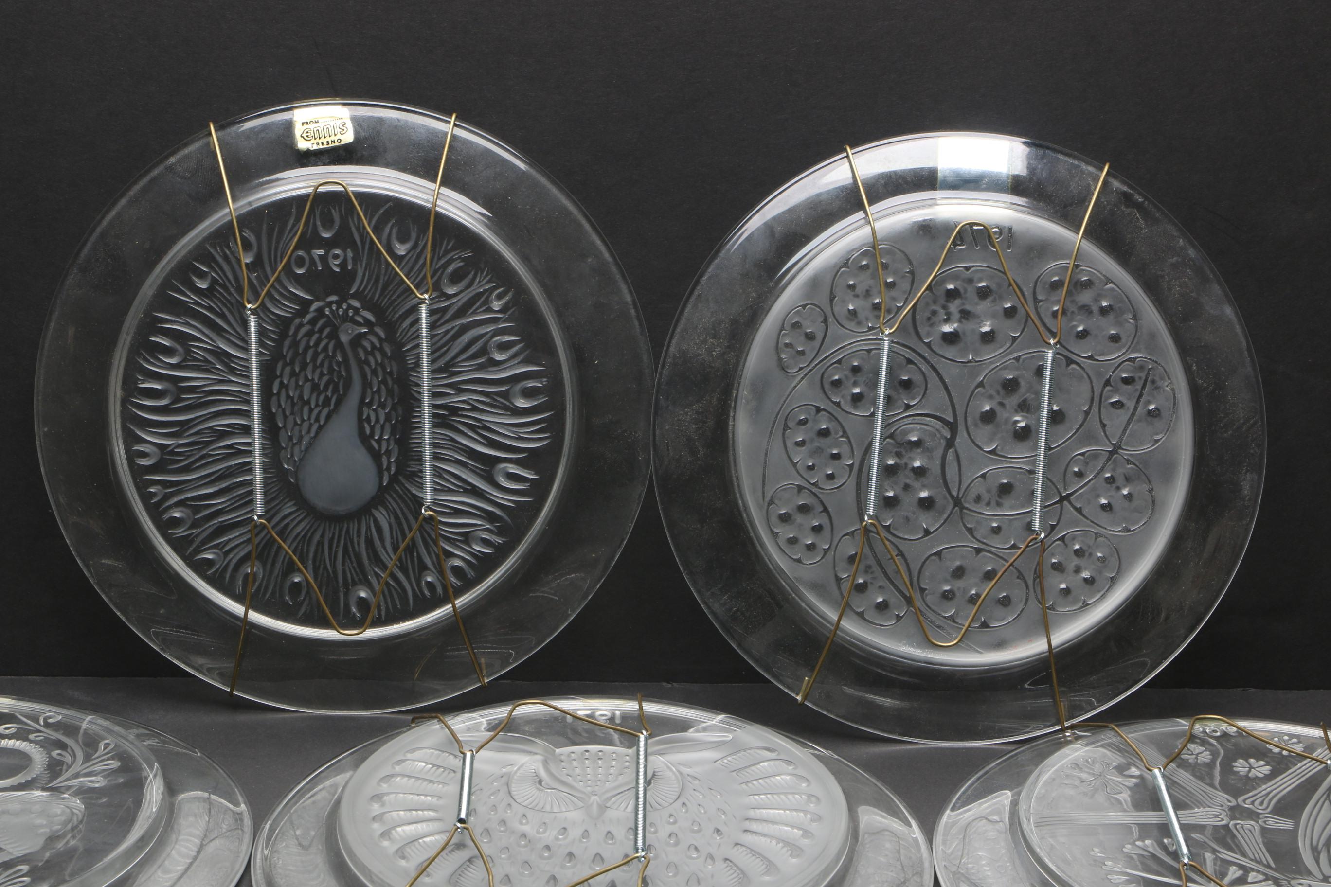 Lalique Crystal Annual Plates Collection
