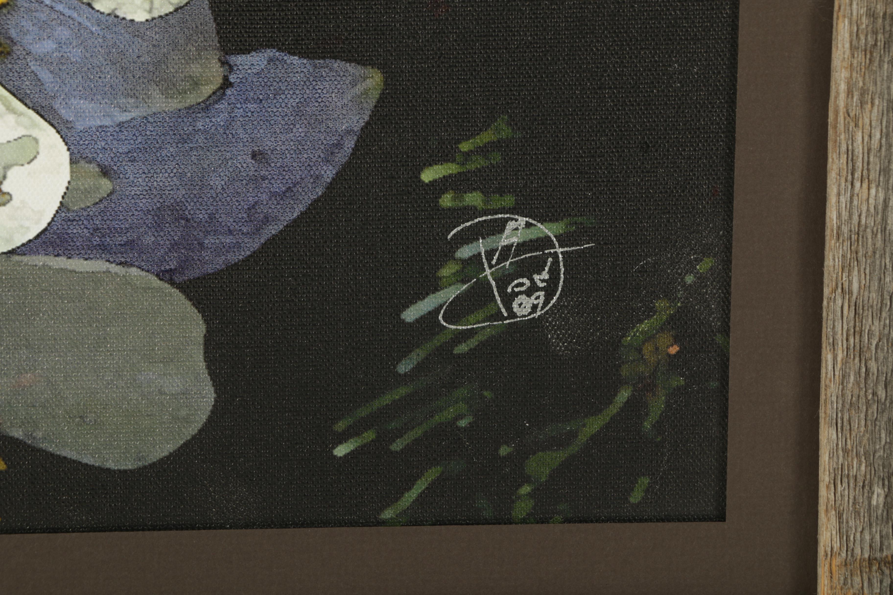 Giclee on Canvas Board of Flowers