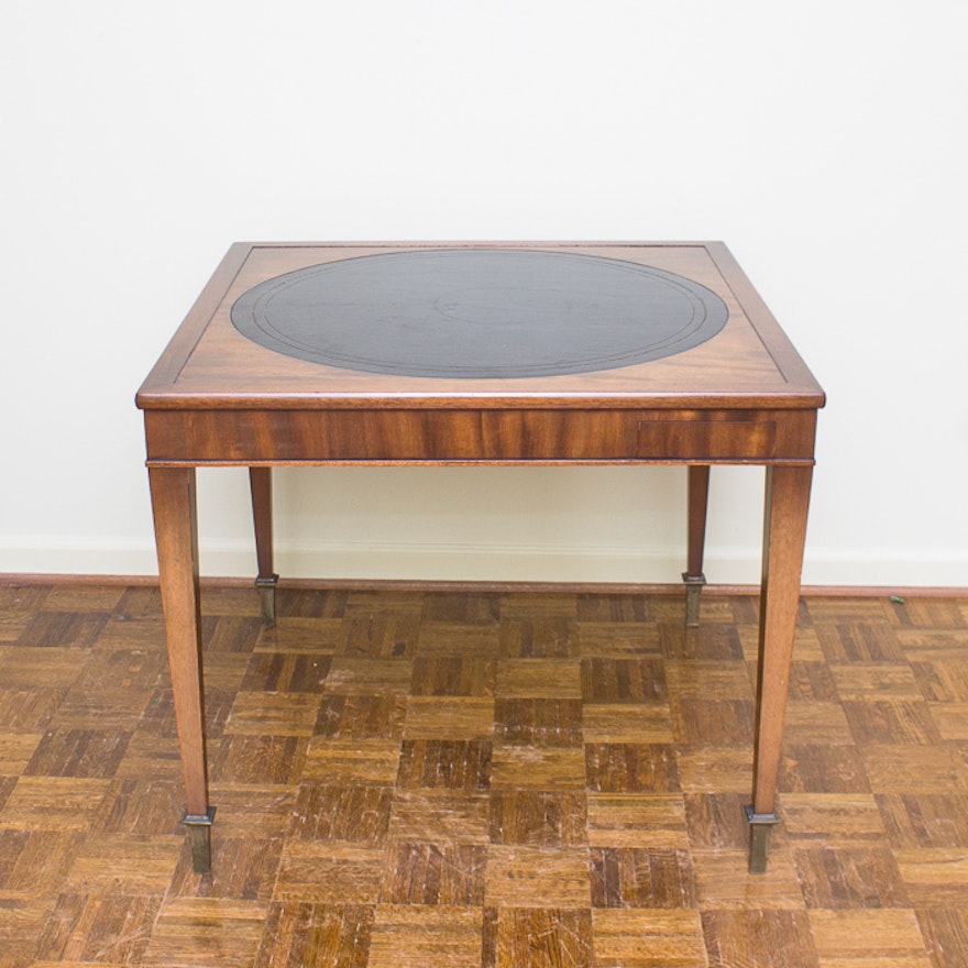 Contemporary Federal Style Walnut Game Table