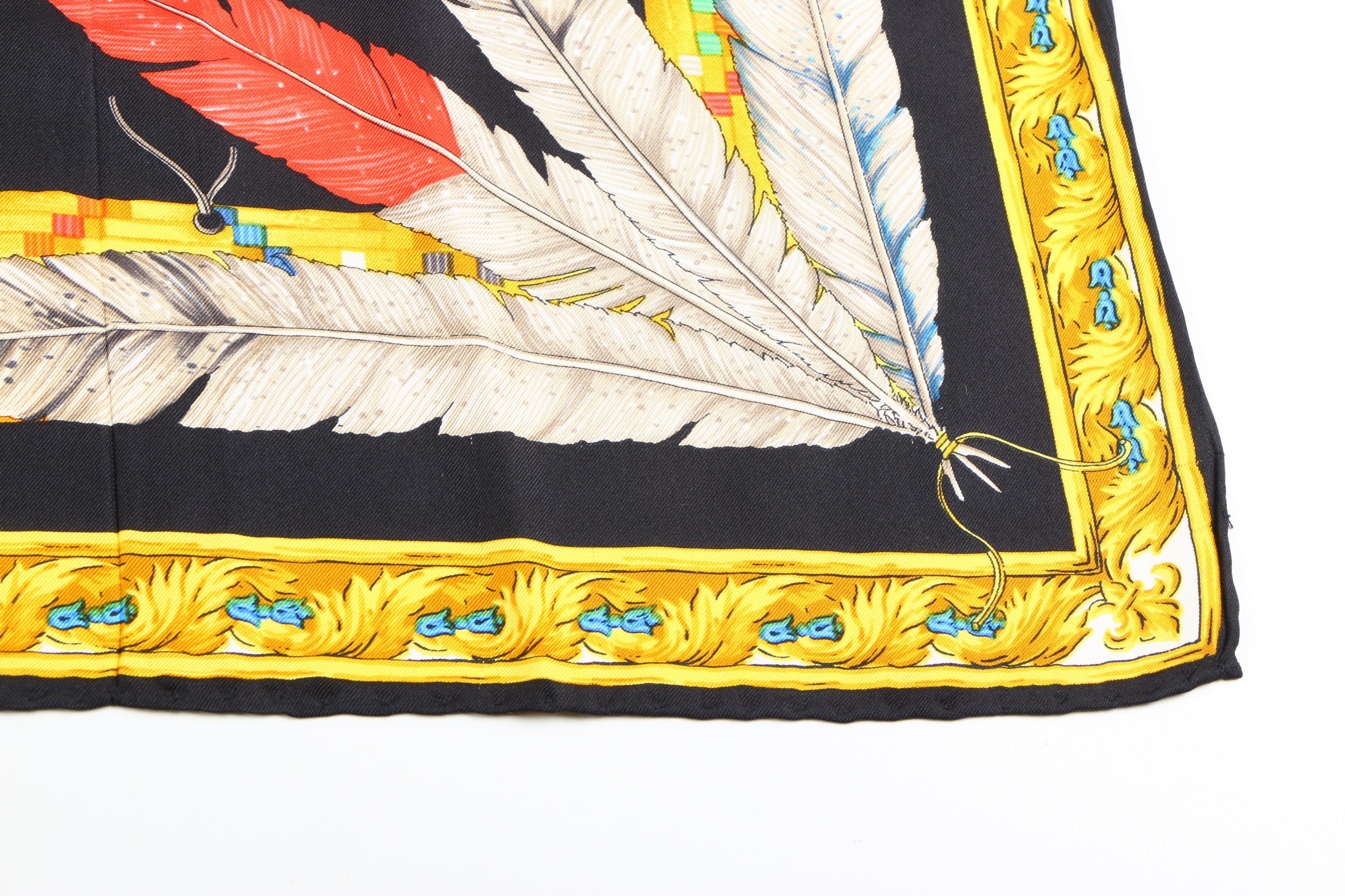 Atelier Versace Native American Print Silk Scarf
