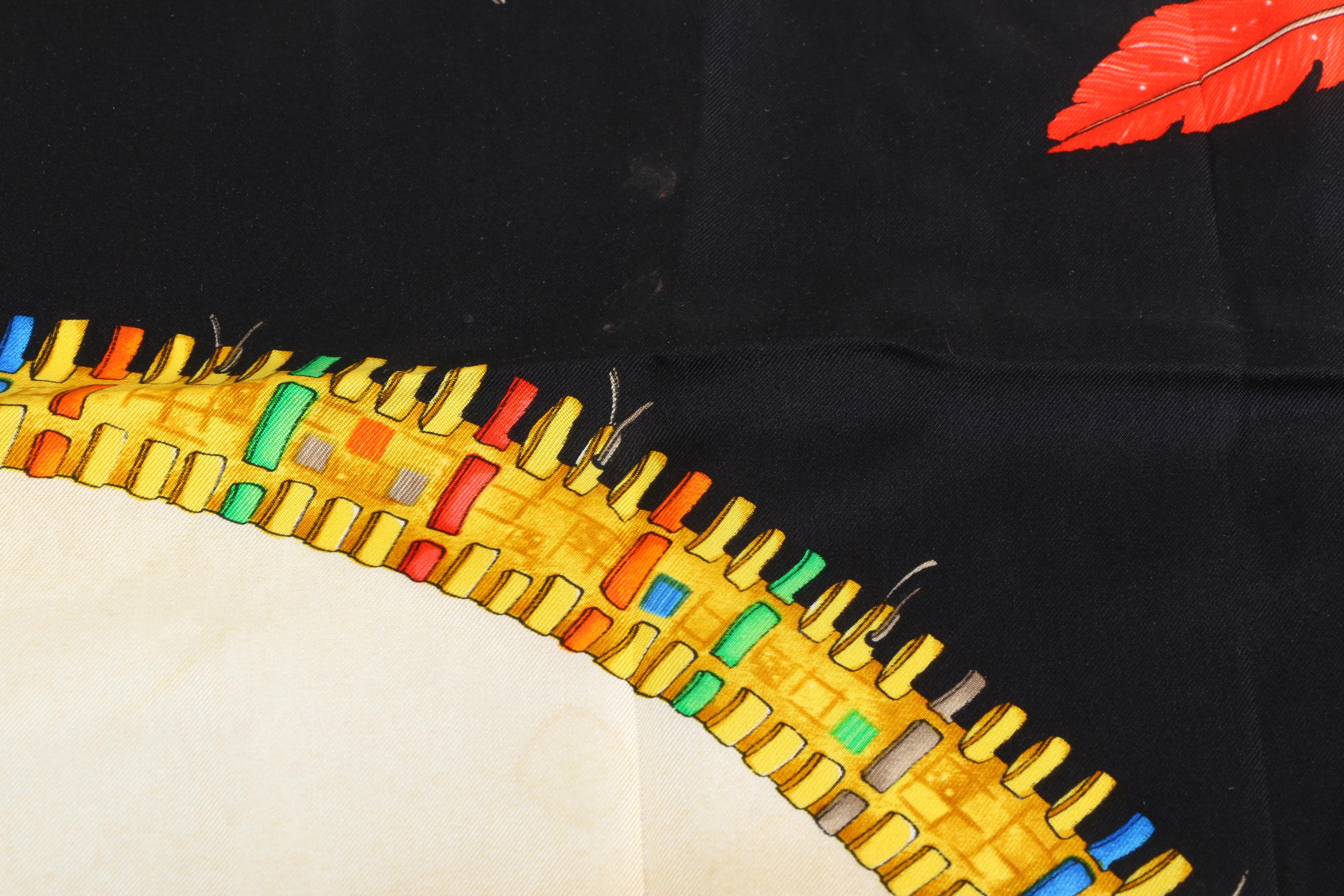 Atelier Versace Native American Print Silk Scarf