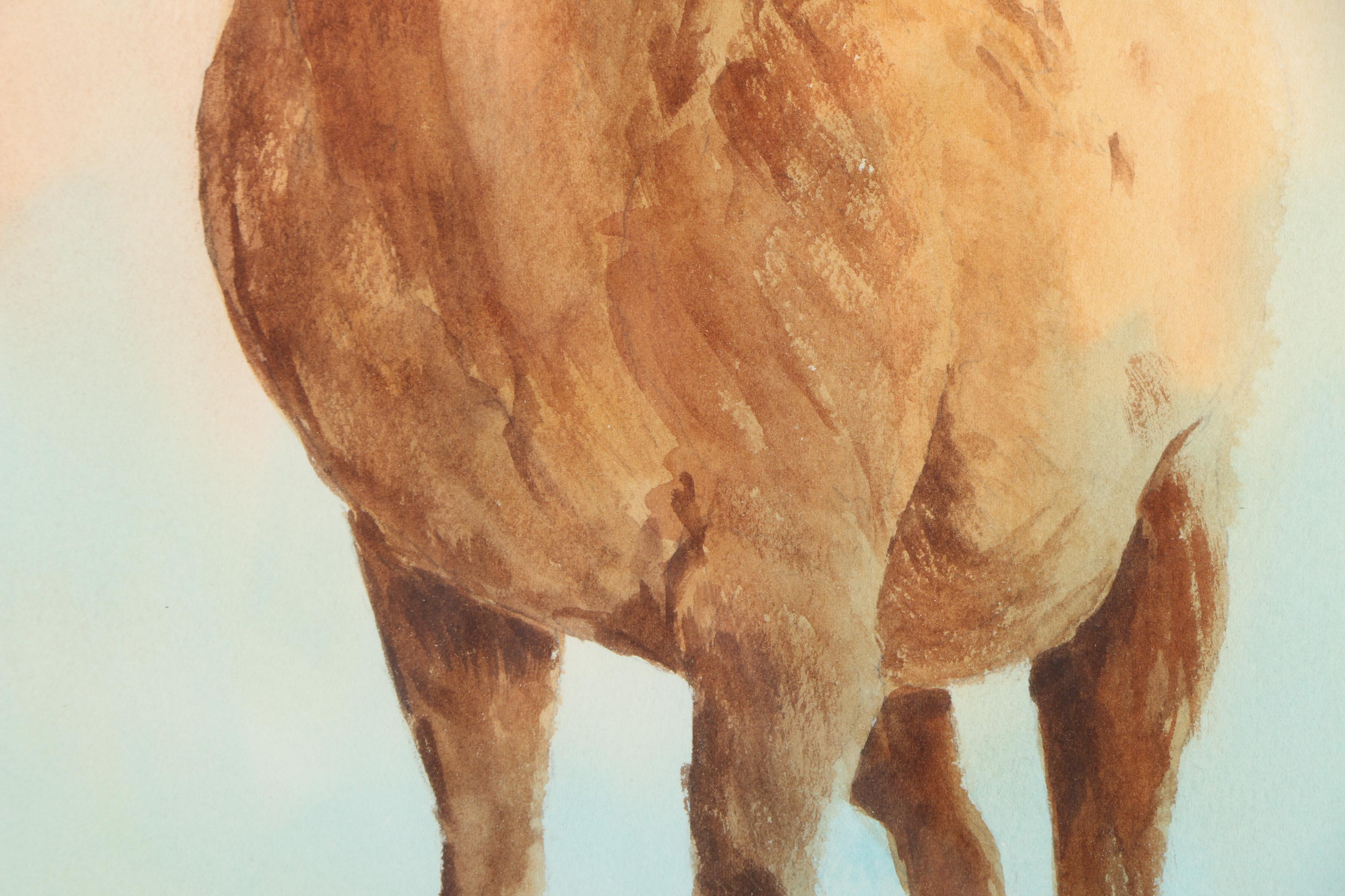 Edna Carter Gouache on Paper Bighorn Sheep