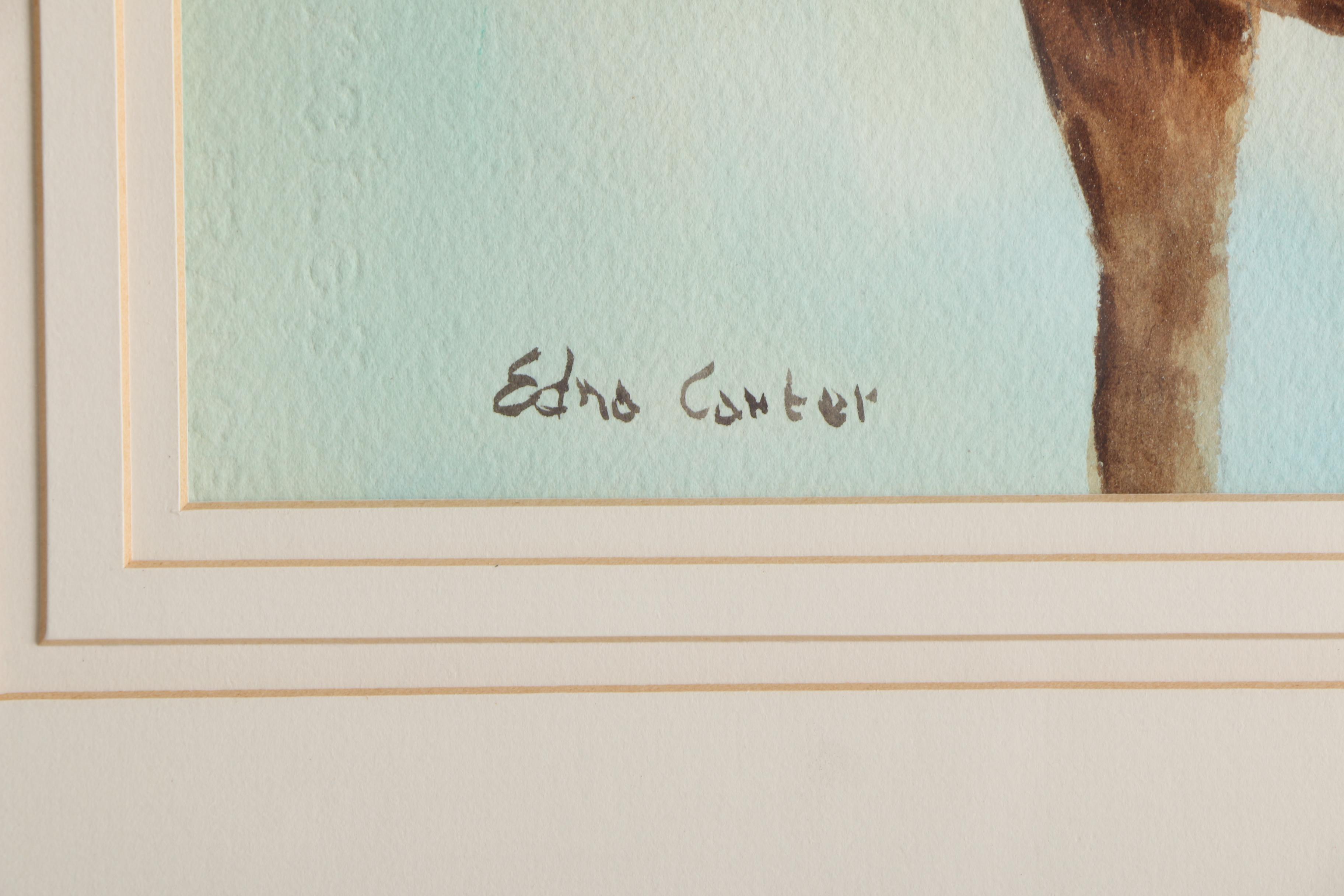 Edna Carter Gouache on Paper Bighorn Sheep