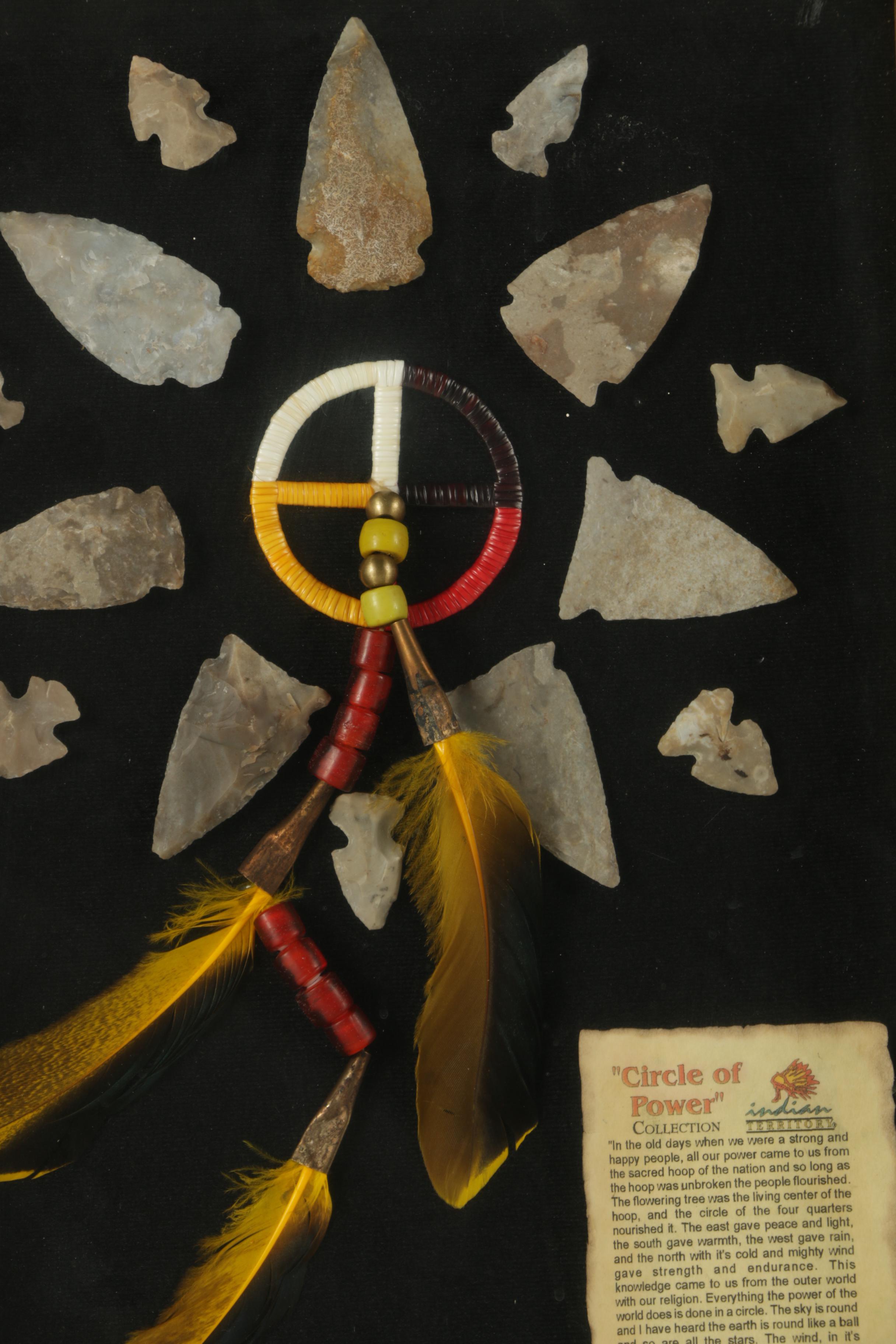 Native American Style Bifacial Chert Points "Circle of Power"