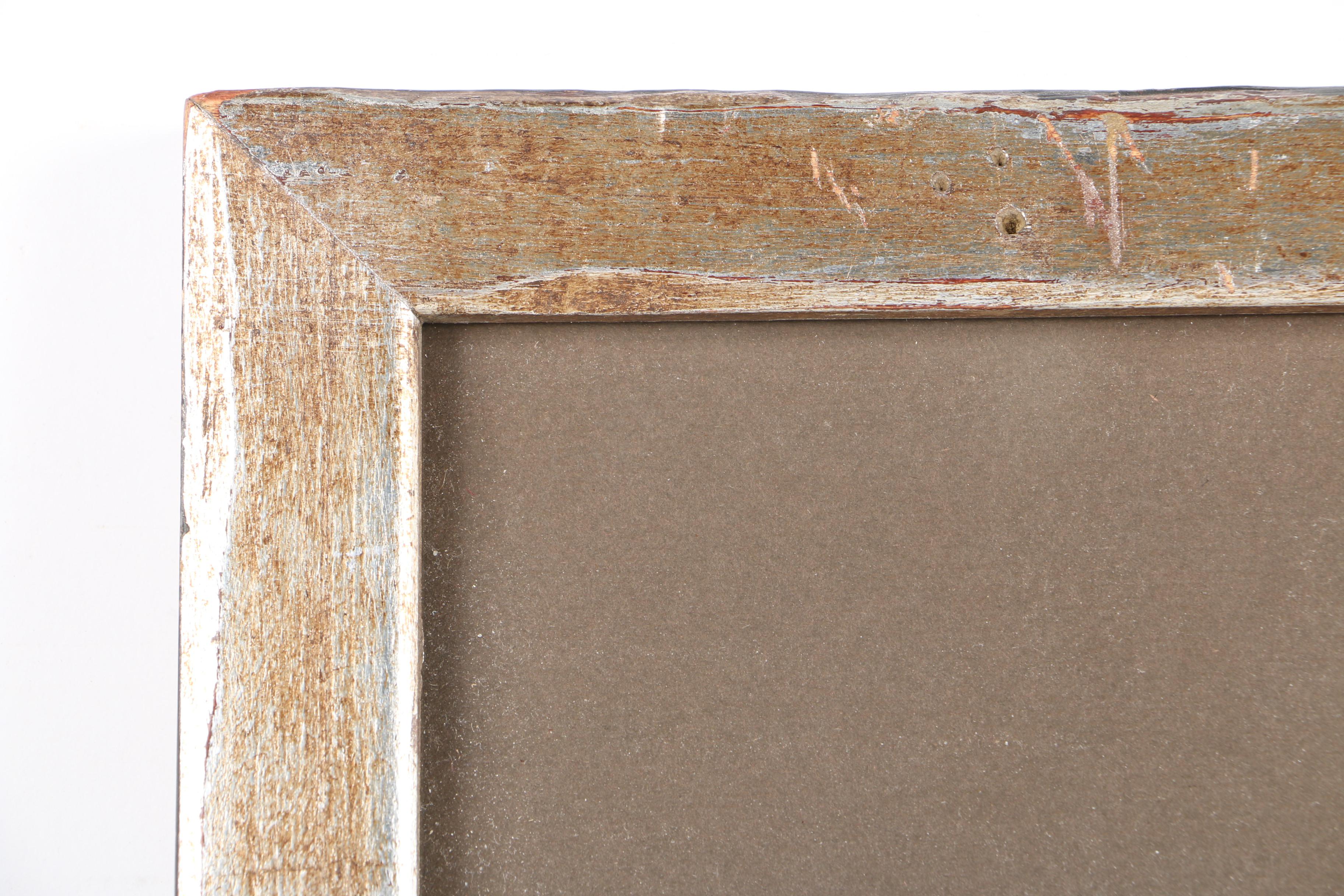 Gouache Painting on Paper of Street Corner