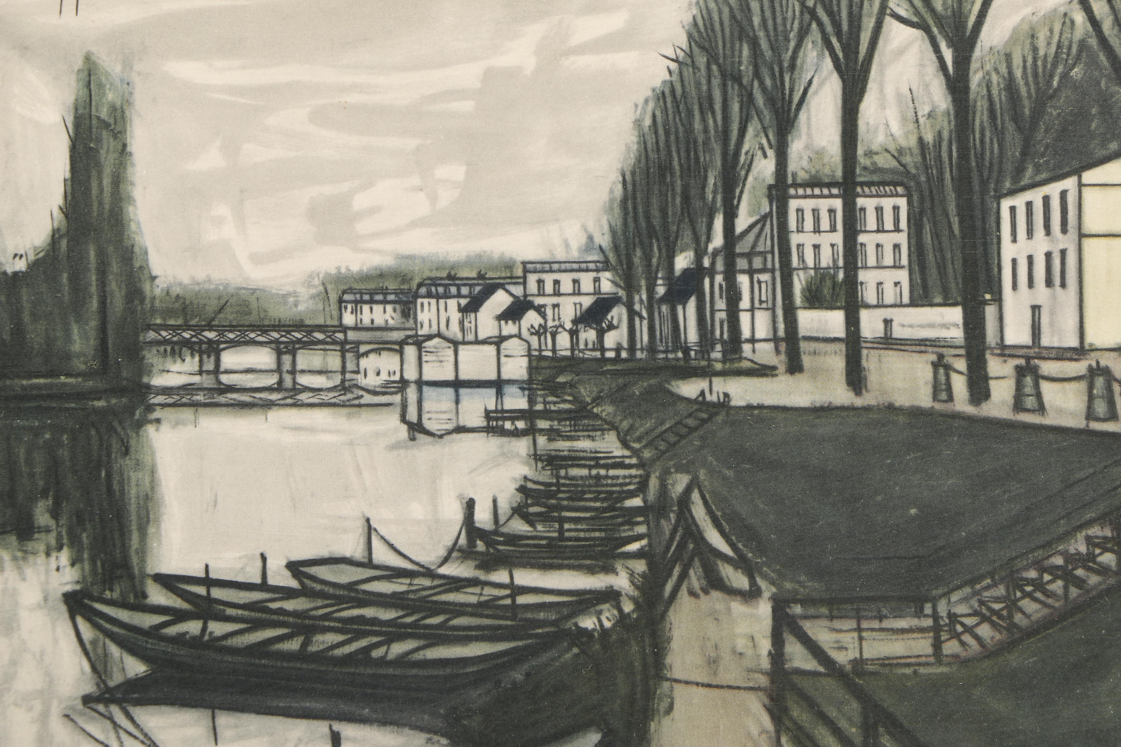 Offset Lithograph on Paper After Bernard Buffet "Bords de Marne"