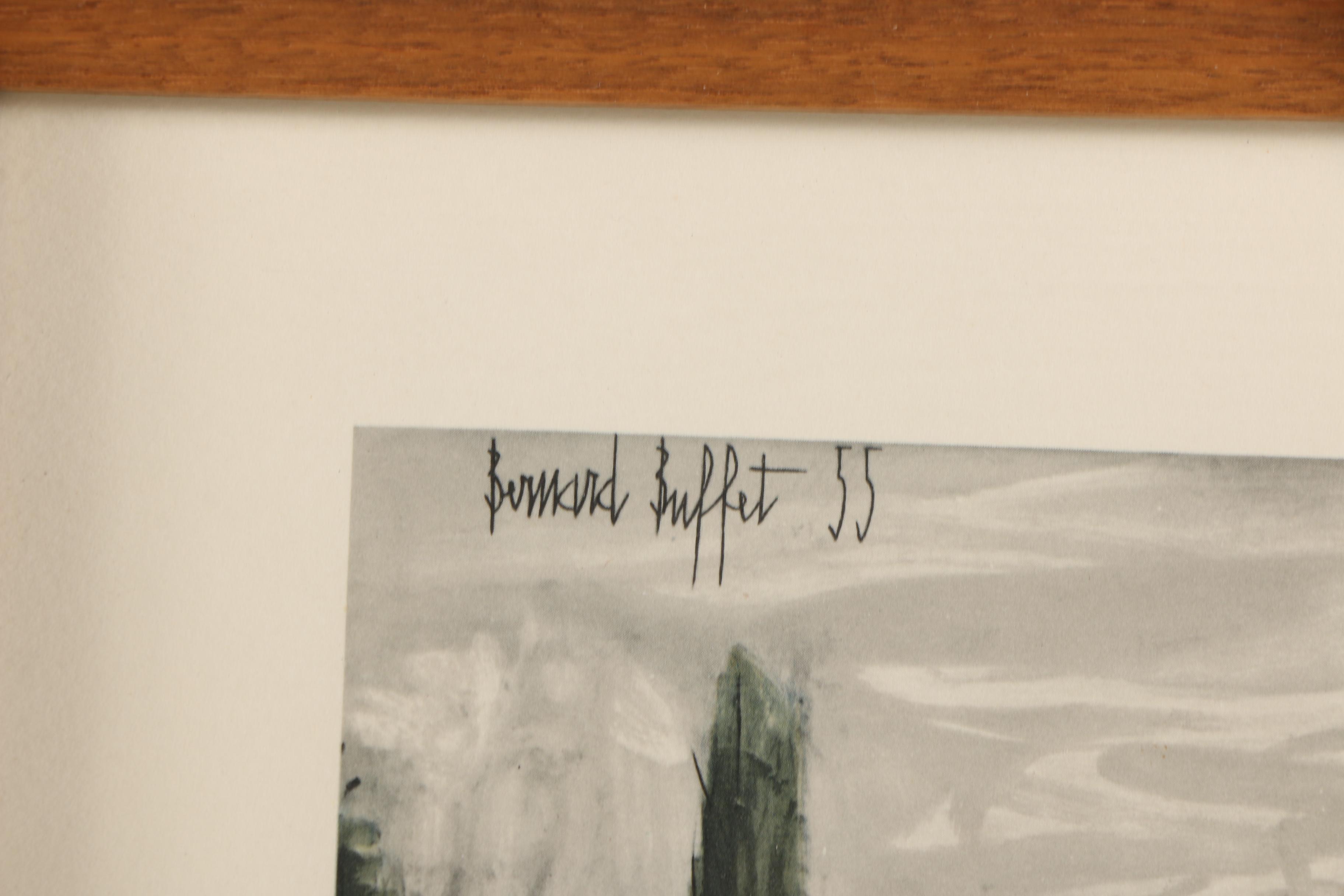 Offset Lithograph on Paper After Bernard Buffet "Bords de Marne"