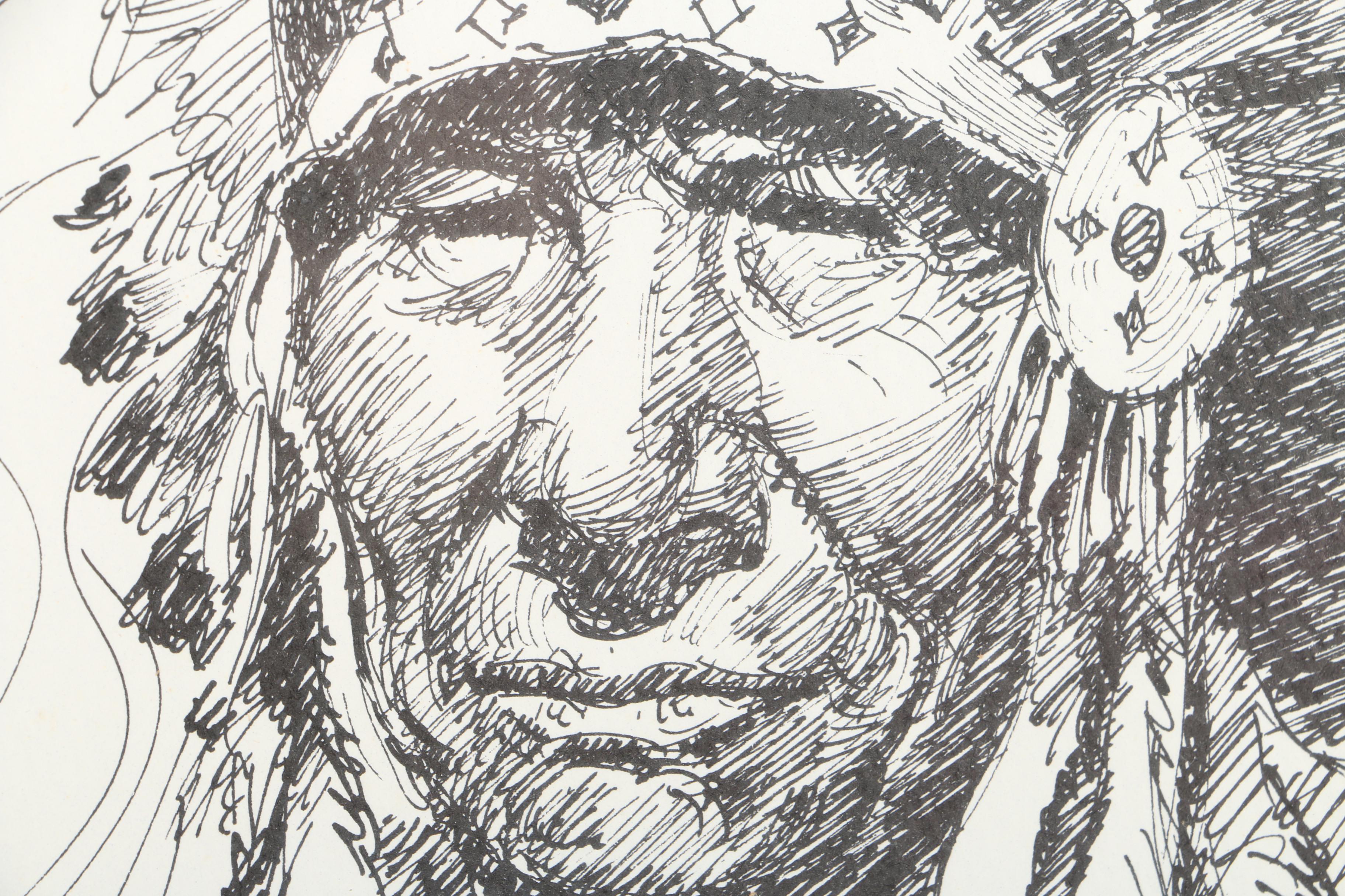 Pair of Lithographs on Paper of Portraits After Harley Brown