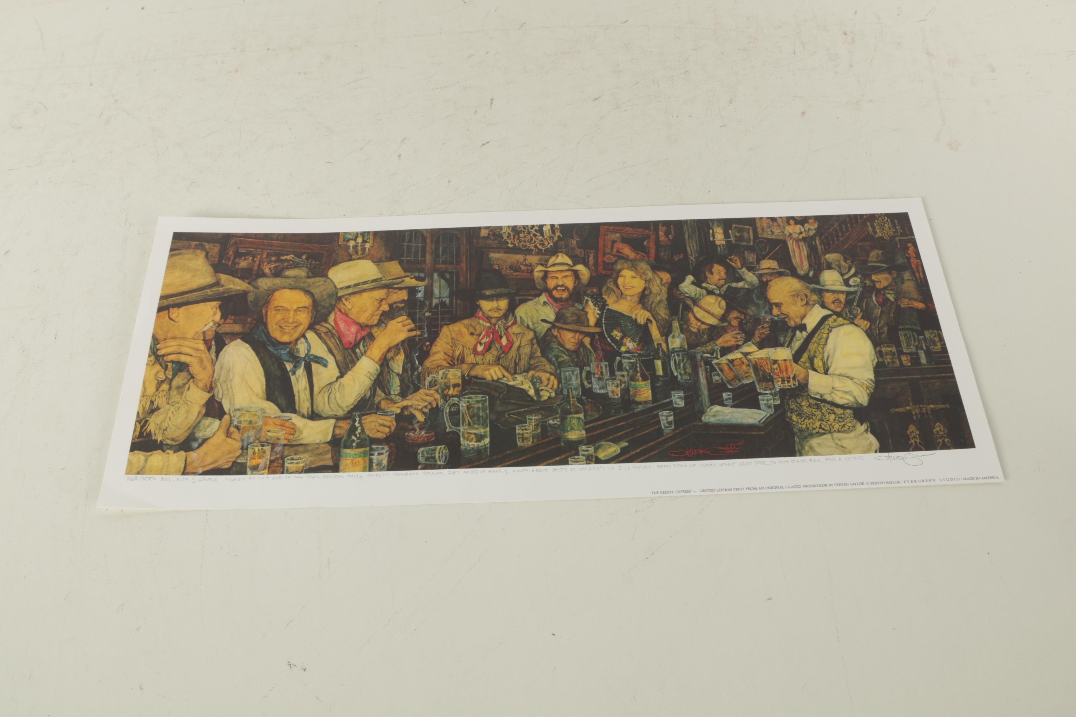 Steven Saylor Limited Edition Offset Lithographs Including "The Redeye Express"