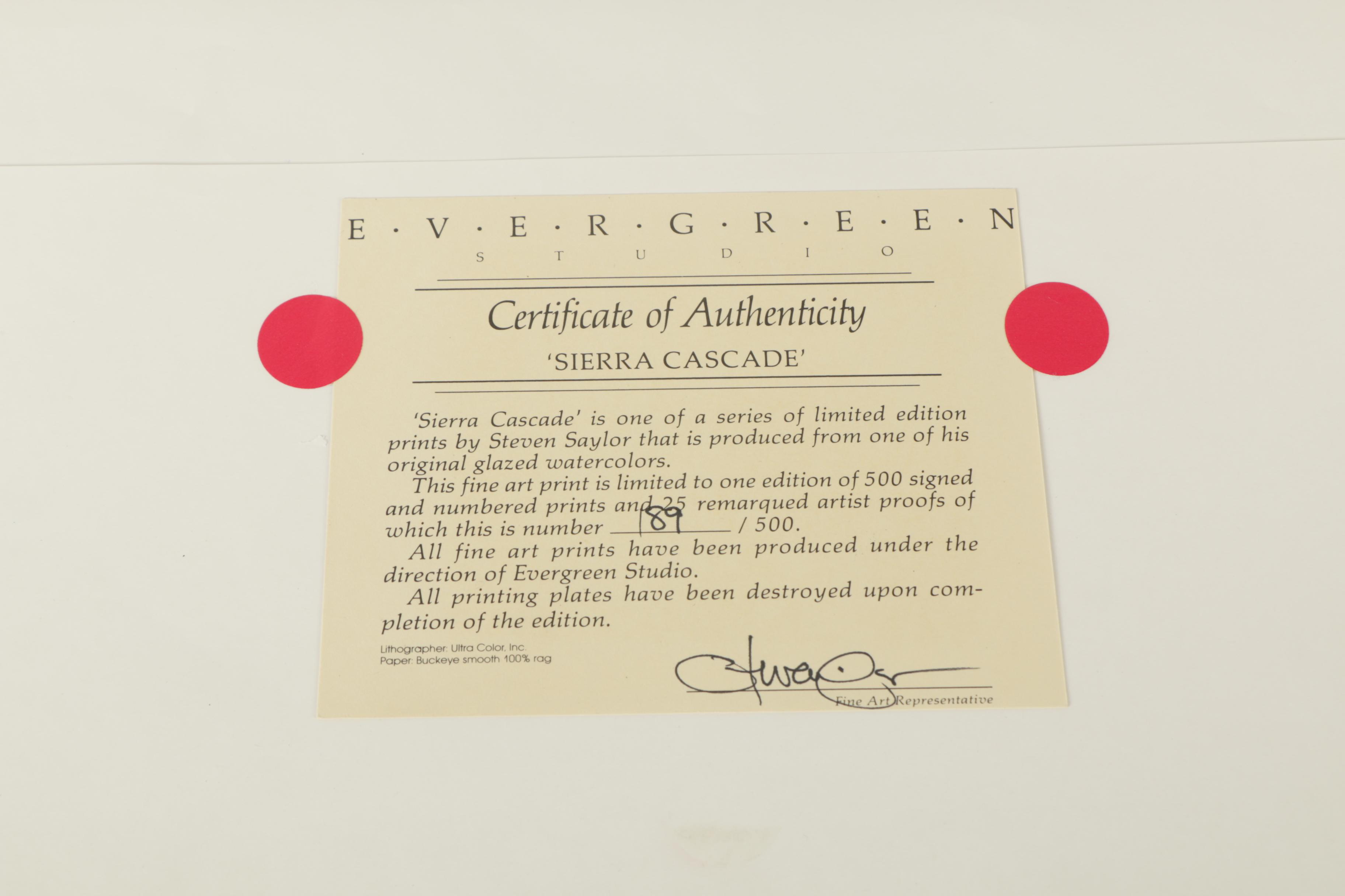 Steven Saylor Limited Edition Offset Lithographs Including "The Redeye Express"