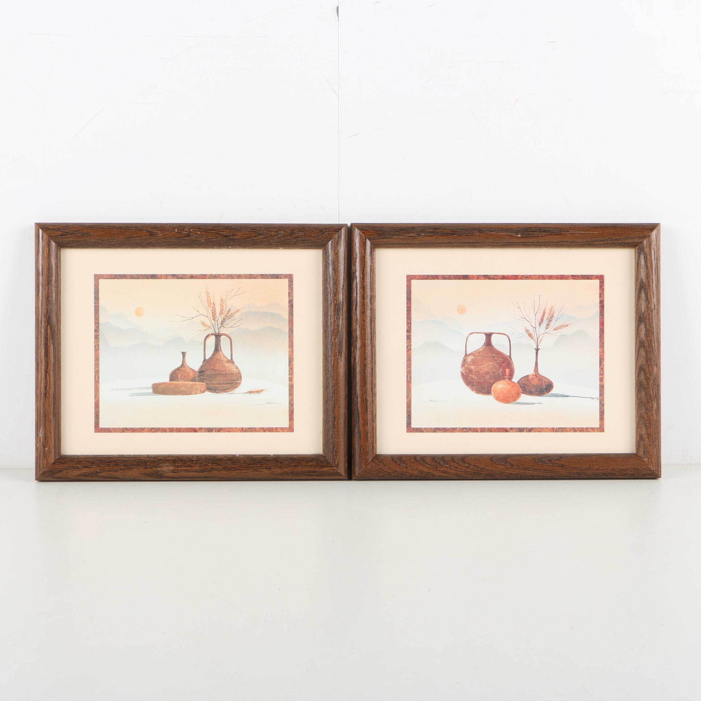 Pair of Offset Lithographs on Paper After Holarz
