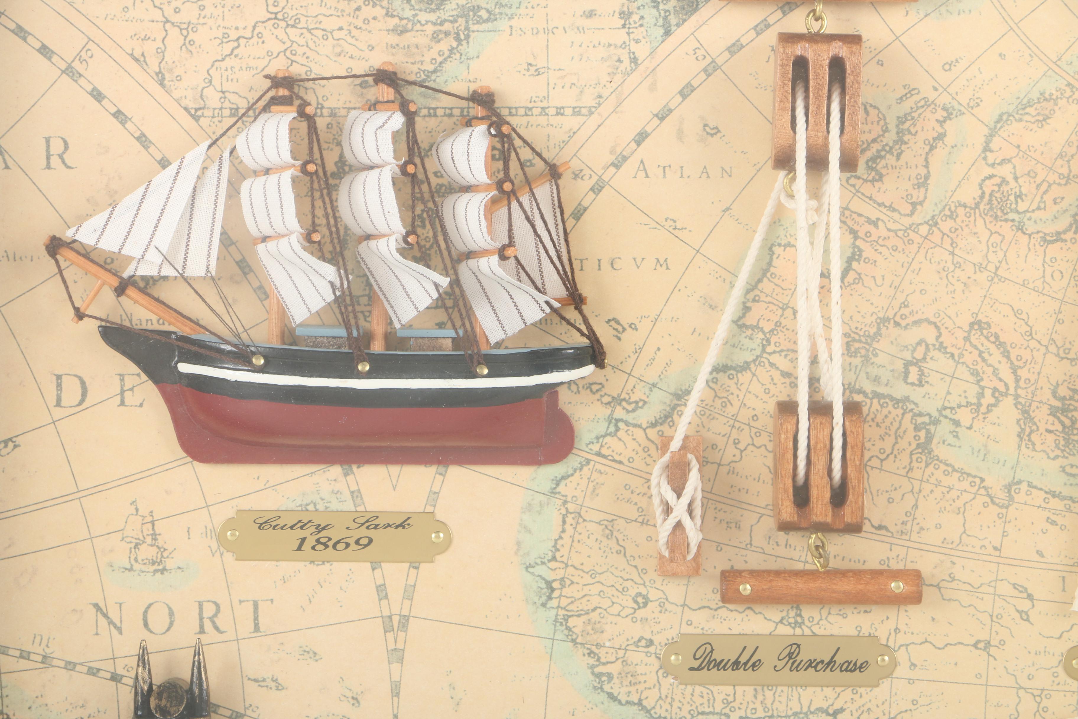 Display of Nautical Knots on Offset Lithograph Background