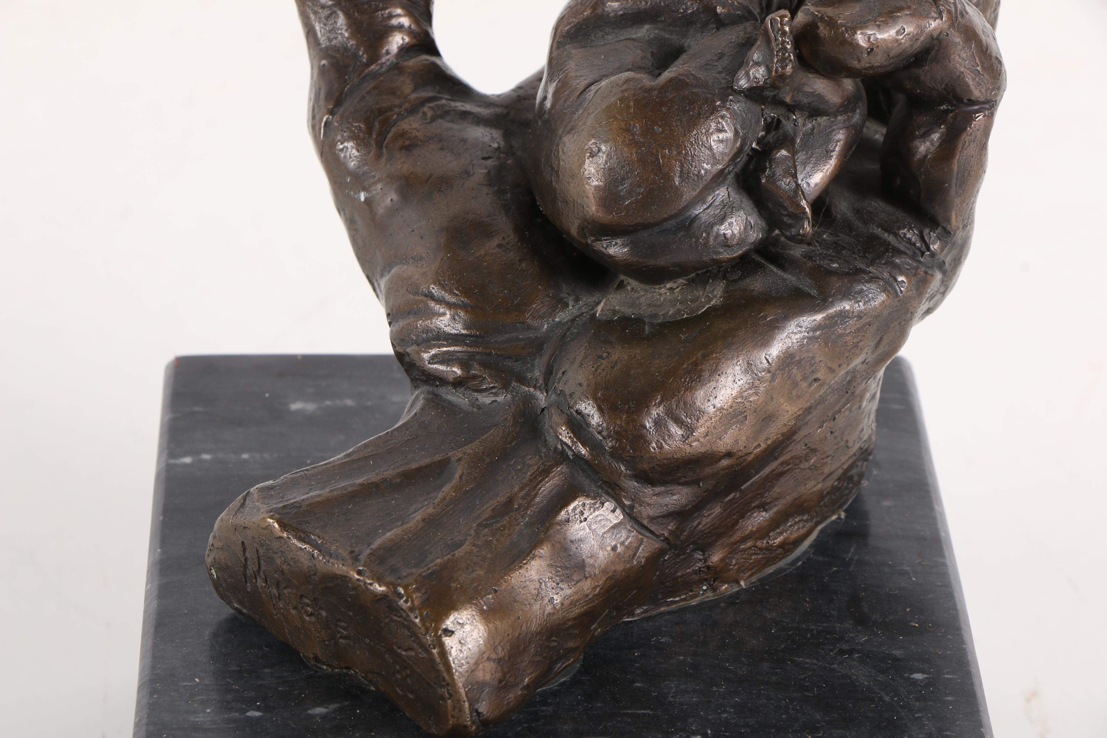 Mitchell Bronze Sculpture on Marble Base "In God's Hand"