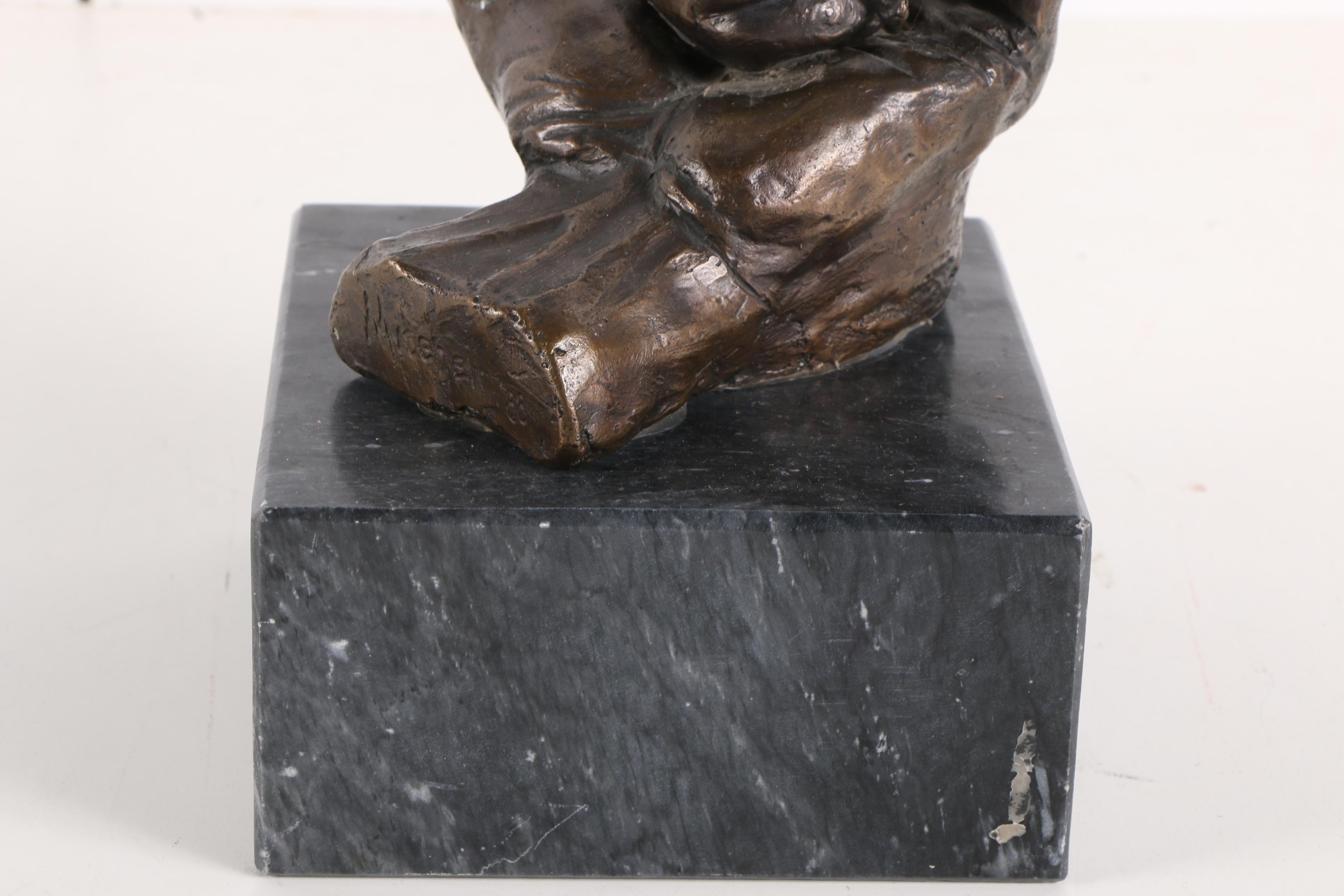 Mitchell Bronze Sculpture on Marble Base "In God's Hand"