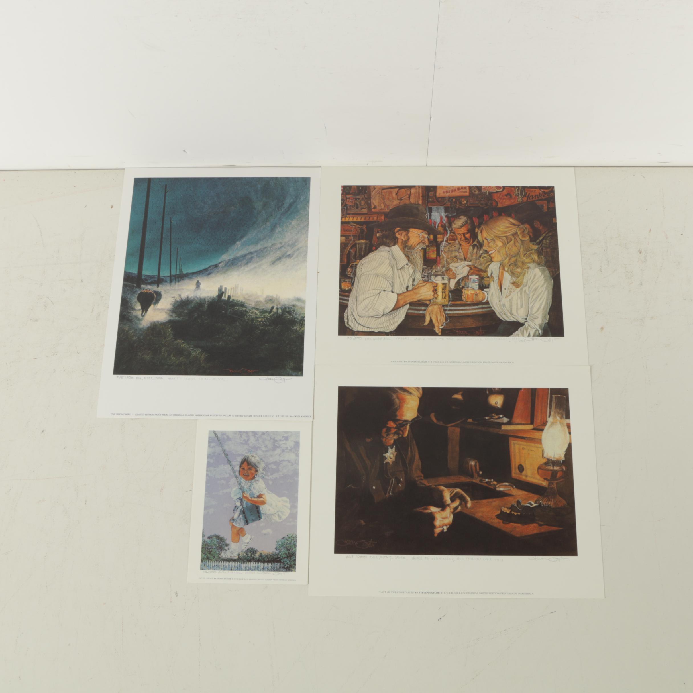 Steven Saylor Limited Edition Offset Lithographs Including "Bar Talk"