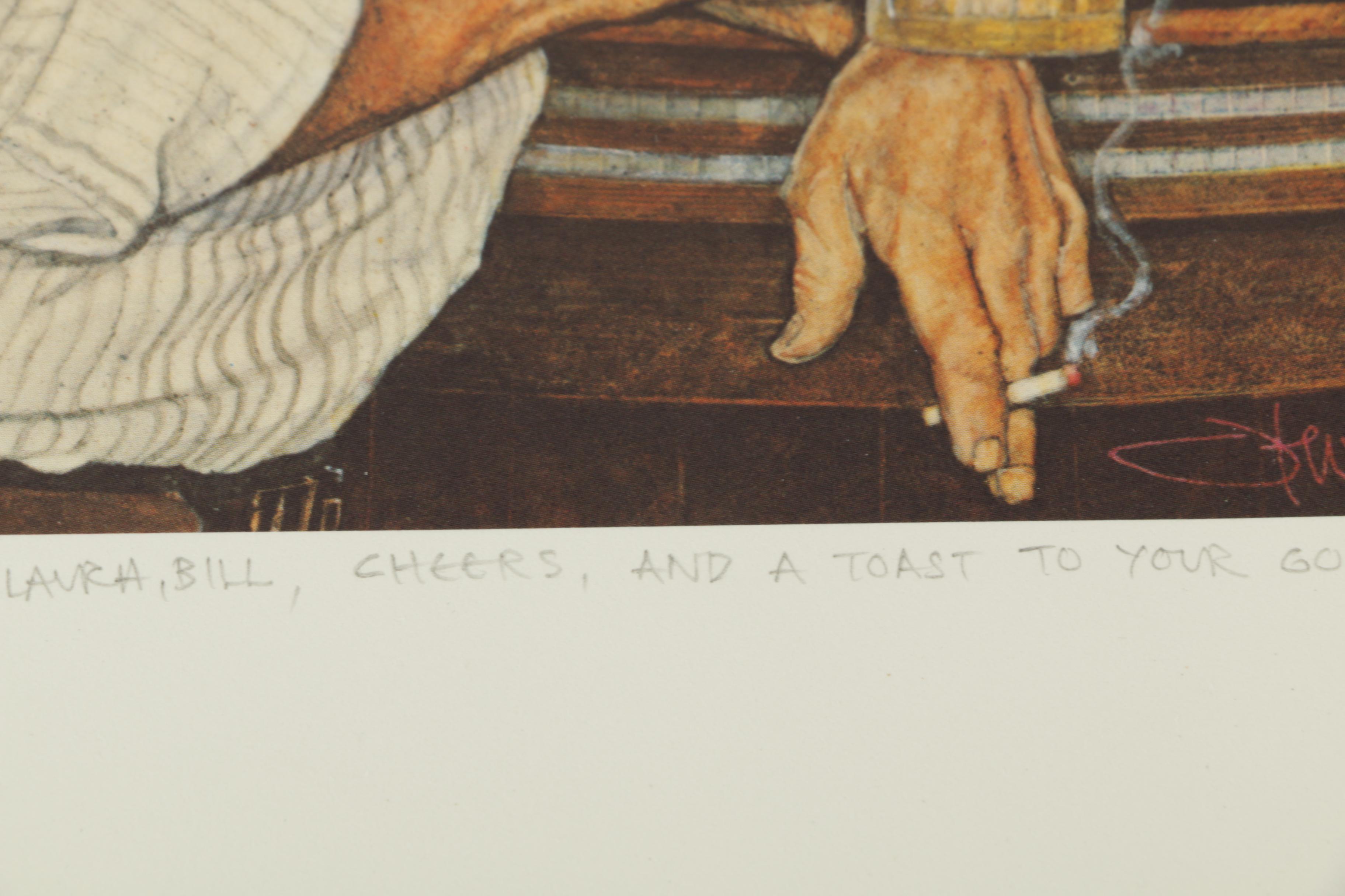 Steven Saylor Limited Edition Offset Lithographs Including "Bar Talk"