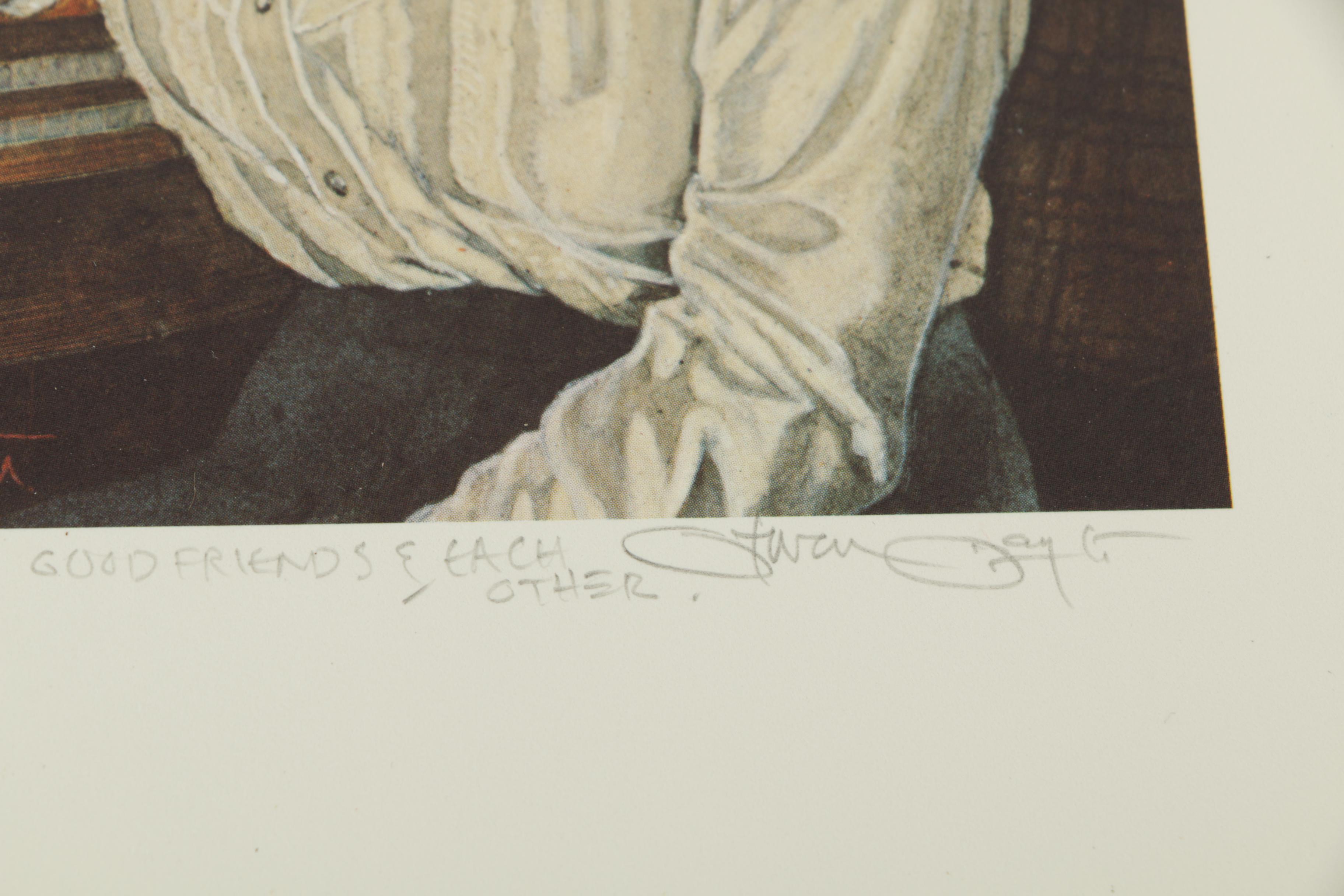 Steven Saylor Limited Edition Offset Lithographs Including "Bar Talk"