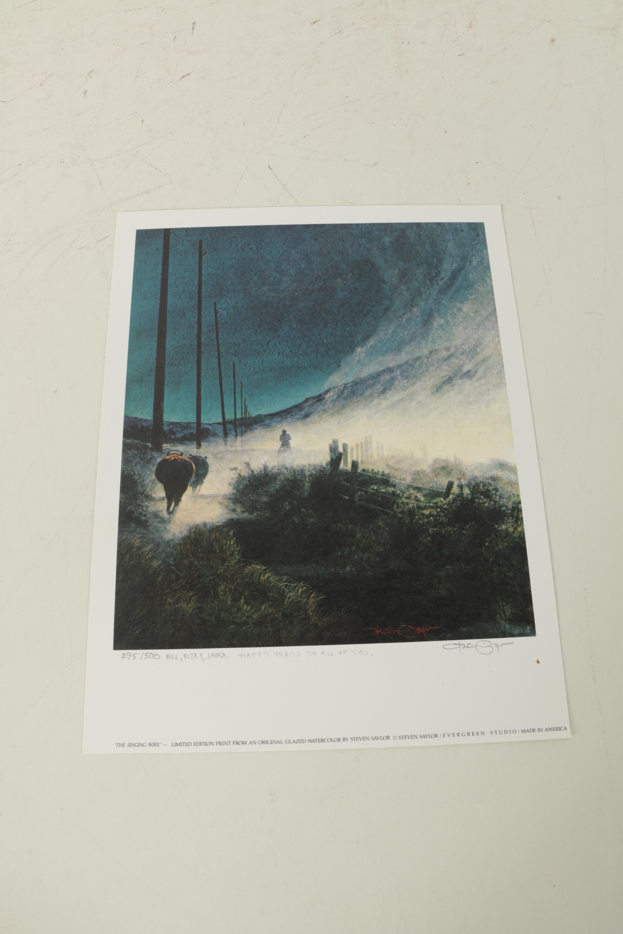 Steven Saylor Limited Edition Offset Lithographs Including "Bar Talk"