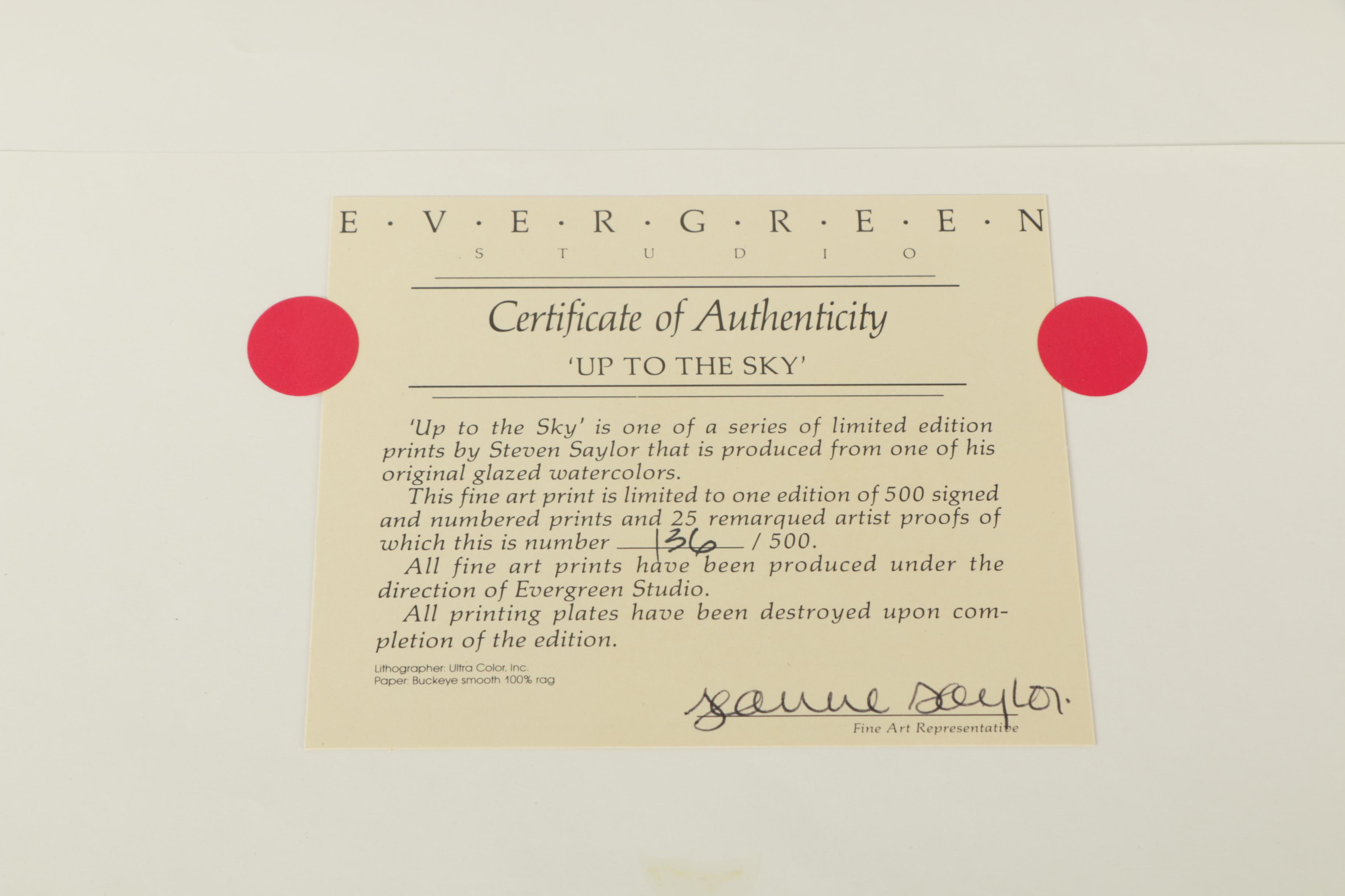 Steven Saylor Limited Edition Offset Lithographs Including "Bar Talk"